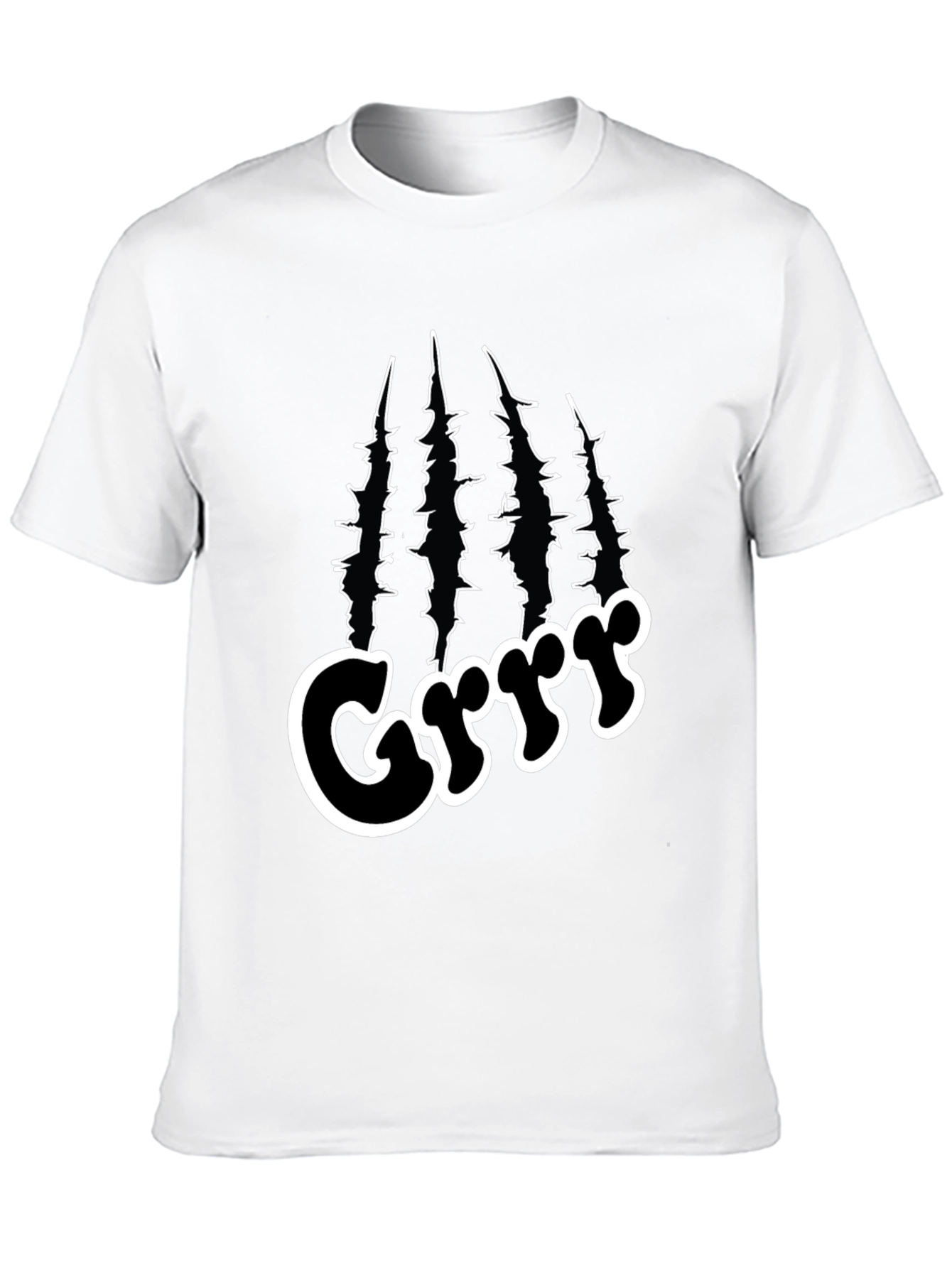 Black Grrr Graphic T-Shirt - Bold Black Tee for Men view 10