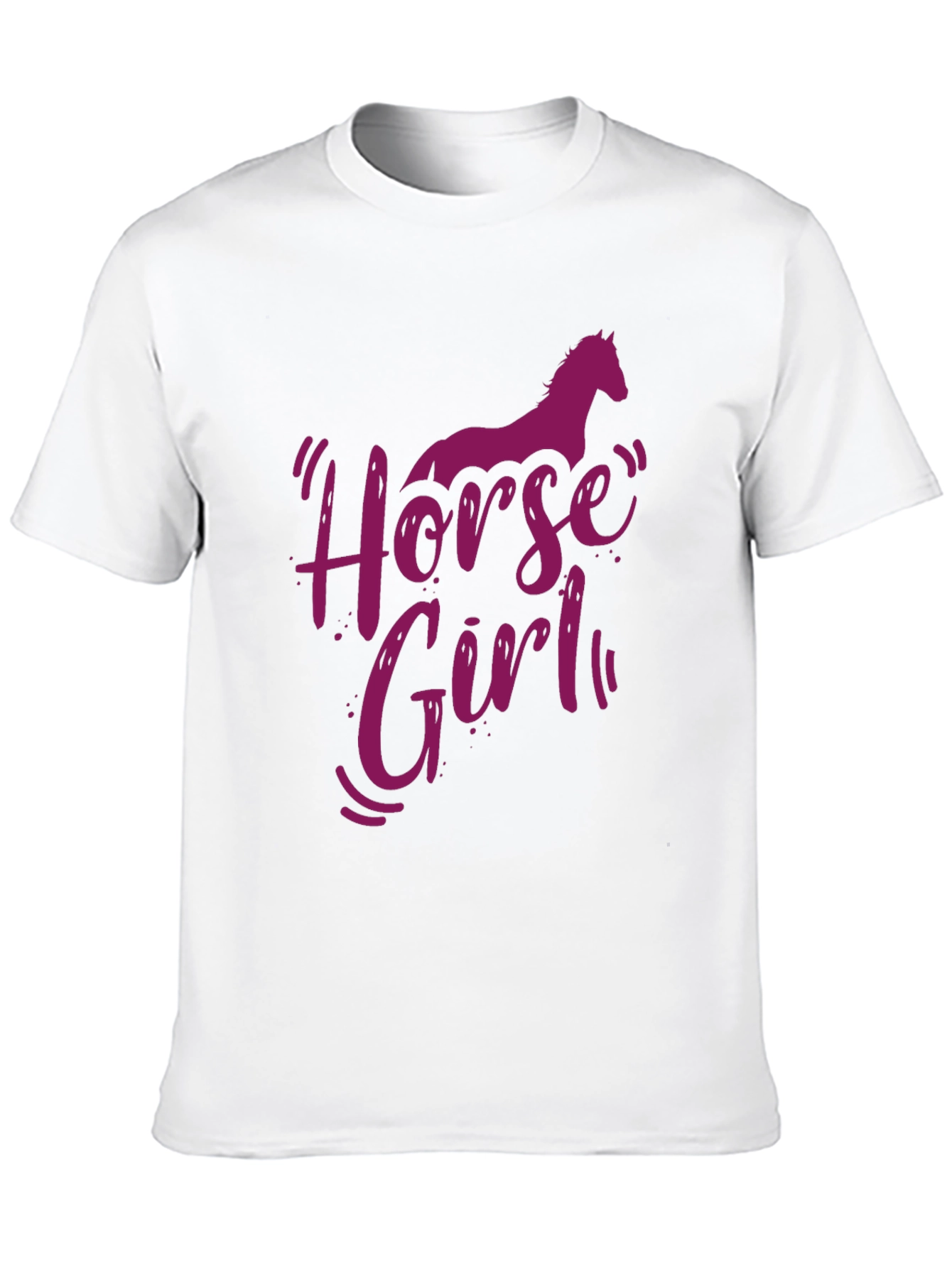 Black Horse Girl Graphic Tee - Unisex Black Cotton T-Shirt view 10