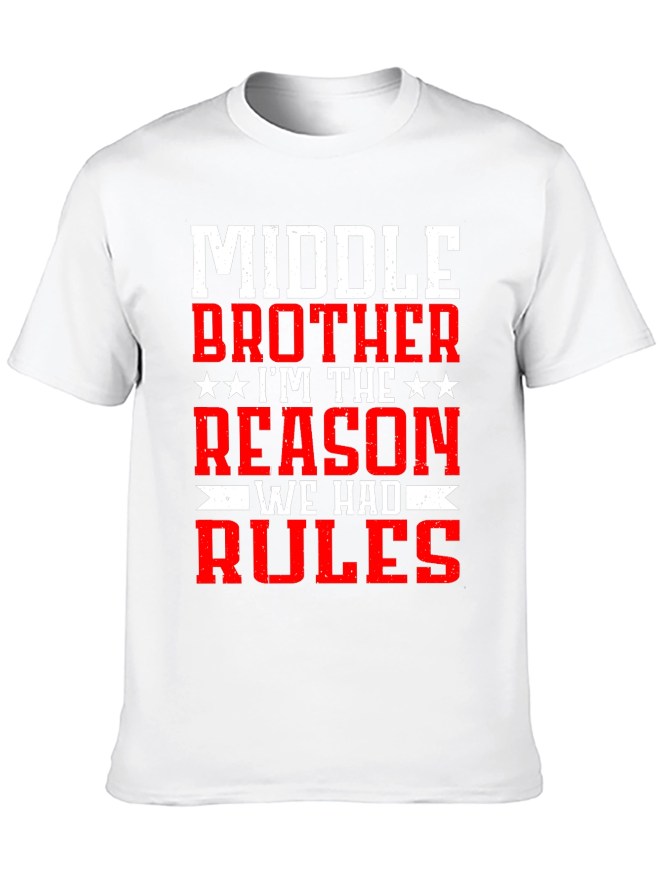 Black Middle Brother Reason Rules T-Shirt view 10
