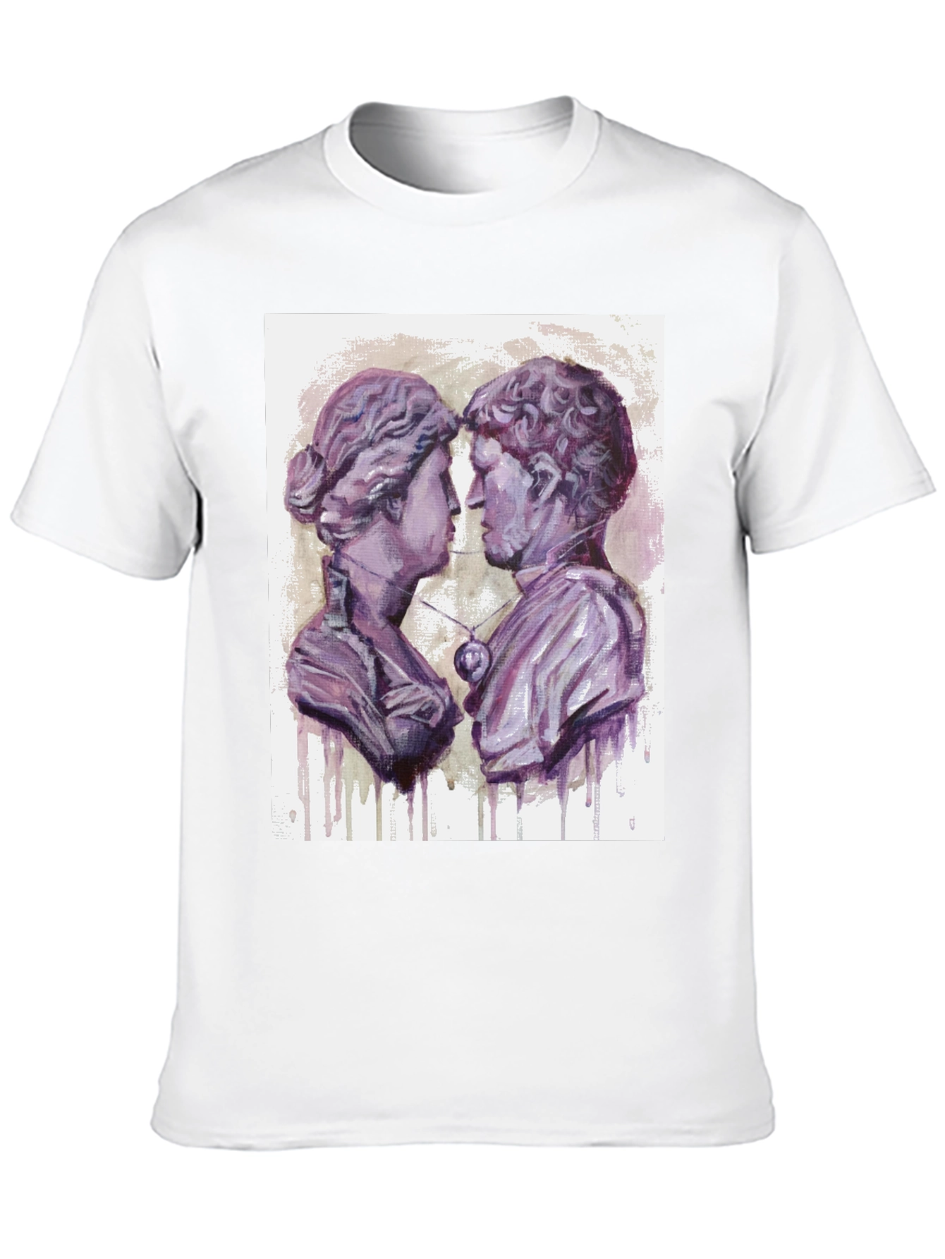 Black Ancient Lovers T-Shirt - Unique Artistic Design view 10