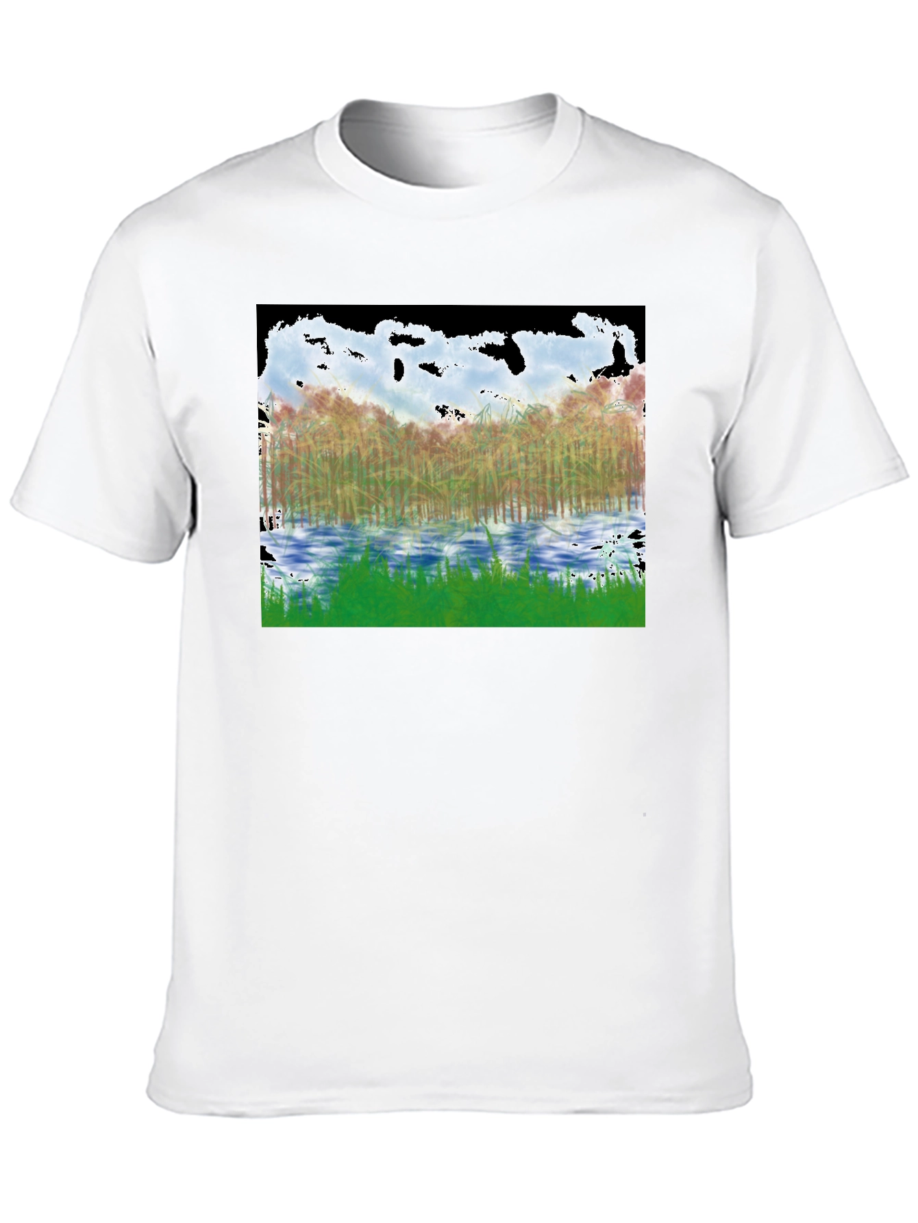 Black Nature Inspired Black T-Shirt view 10