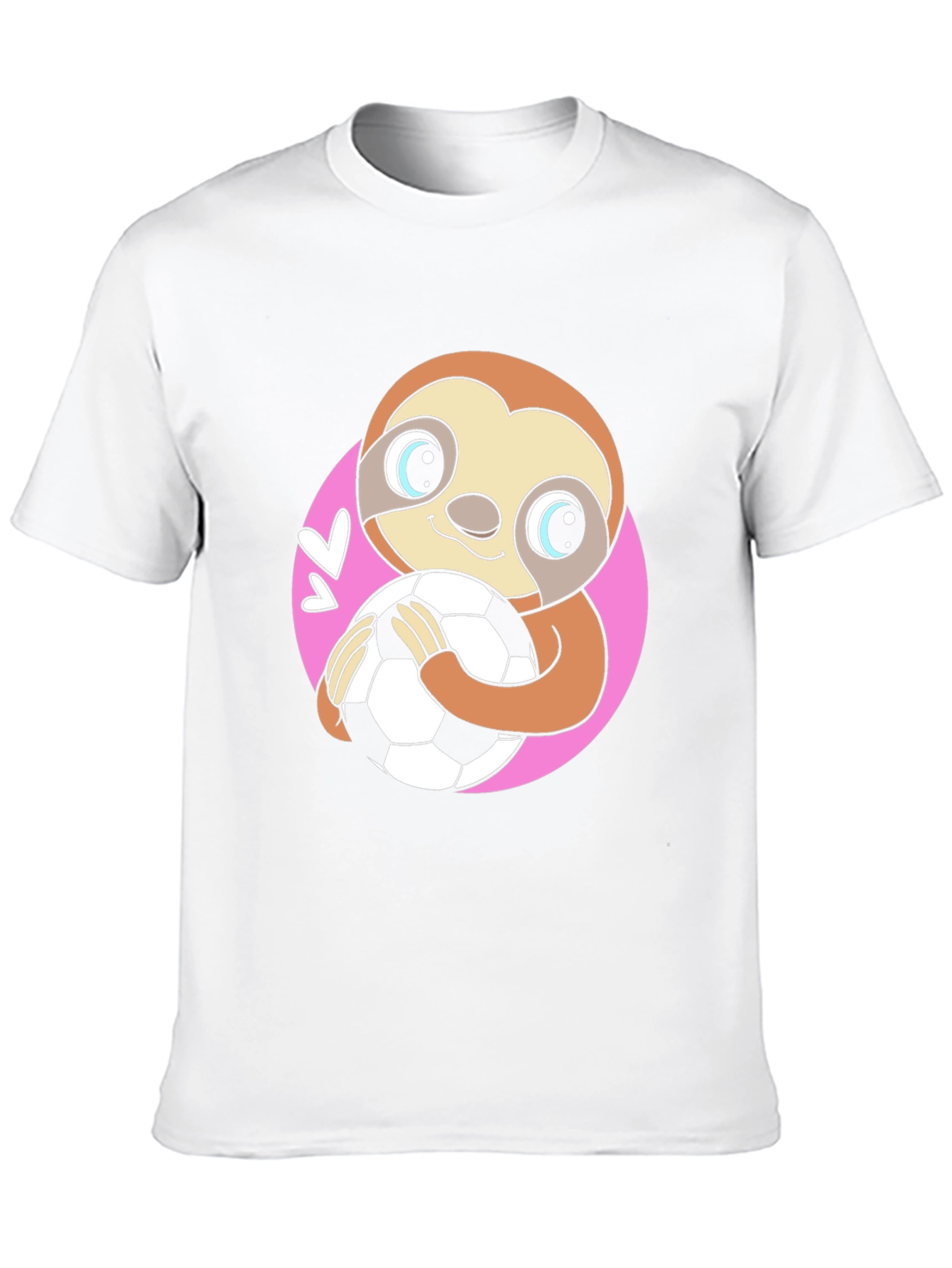 Black Sloth Soccer Fan T-Shirt - Cute Animal Tee view 10