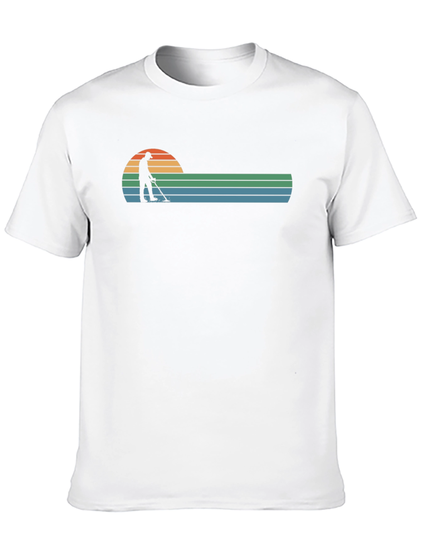 Black Retro Metal Detecting T-Shirt - Black view 10