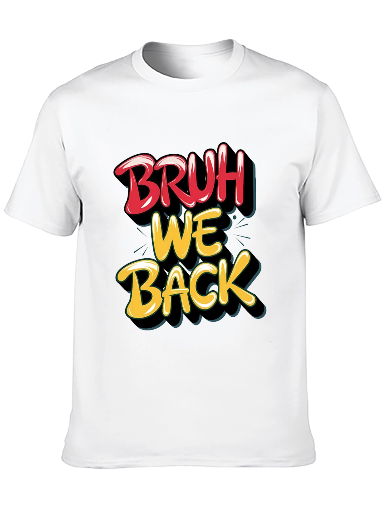Black Bruh We Back Graphic T-Shirt view 10