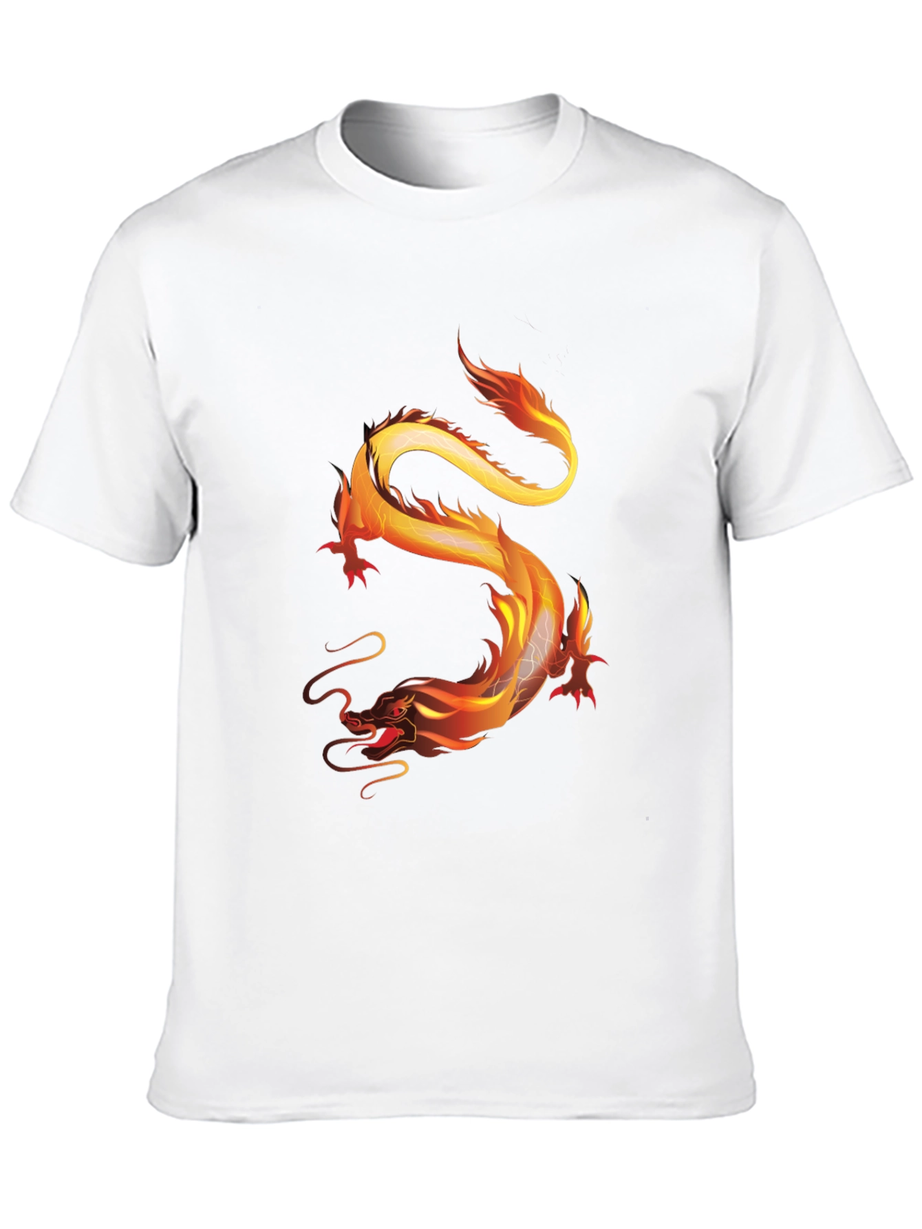 Black Fiery Dragon Graphic Tee - Black view 10