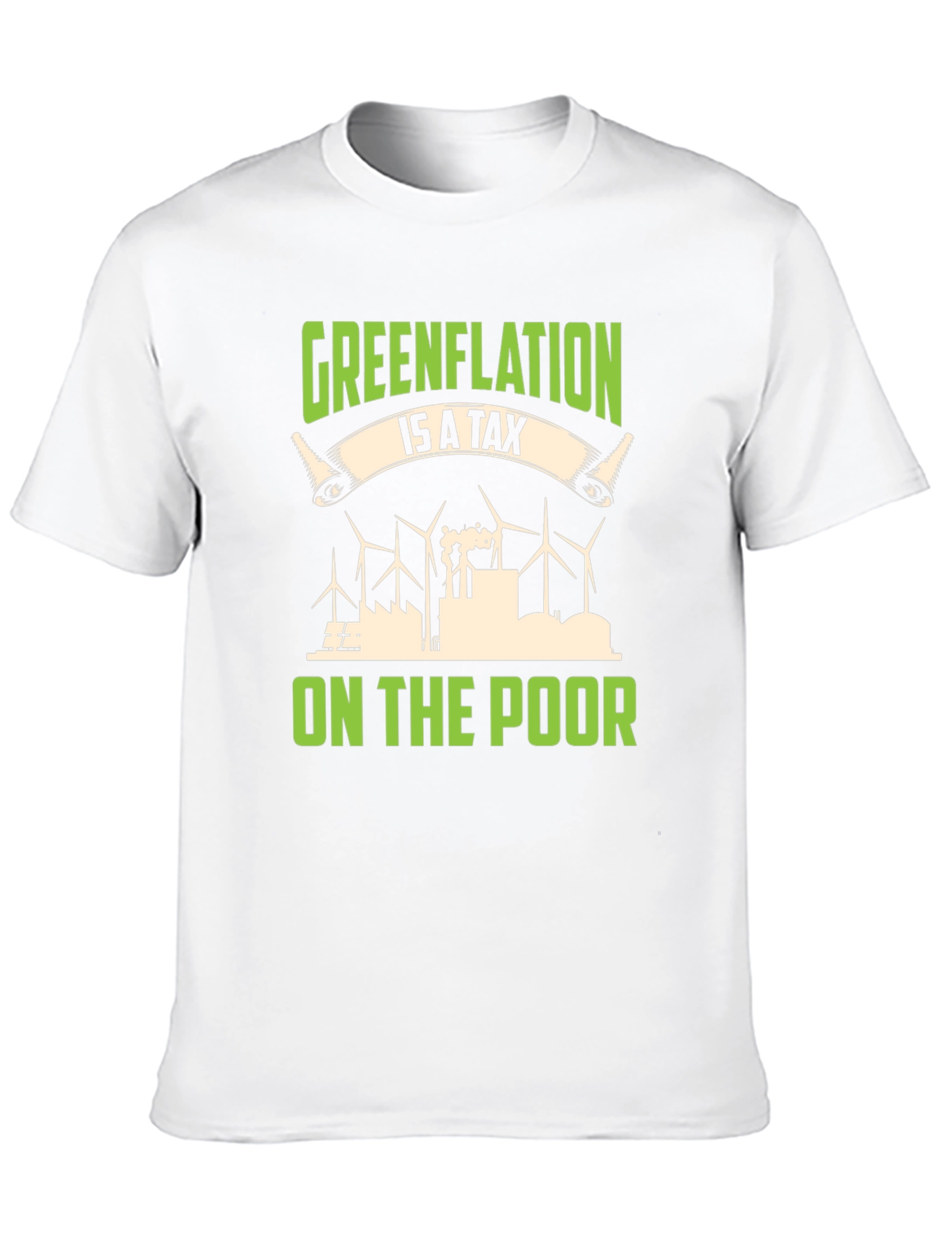 Black Greenflation T-Shirt: Tax on the Poor Political Tee view 10