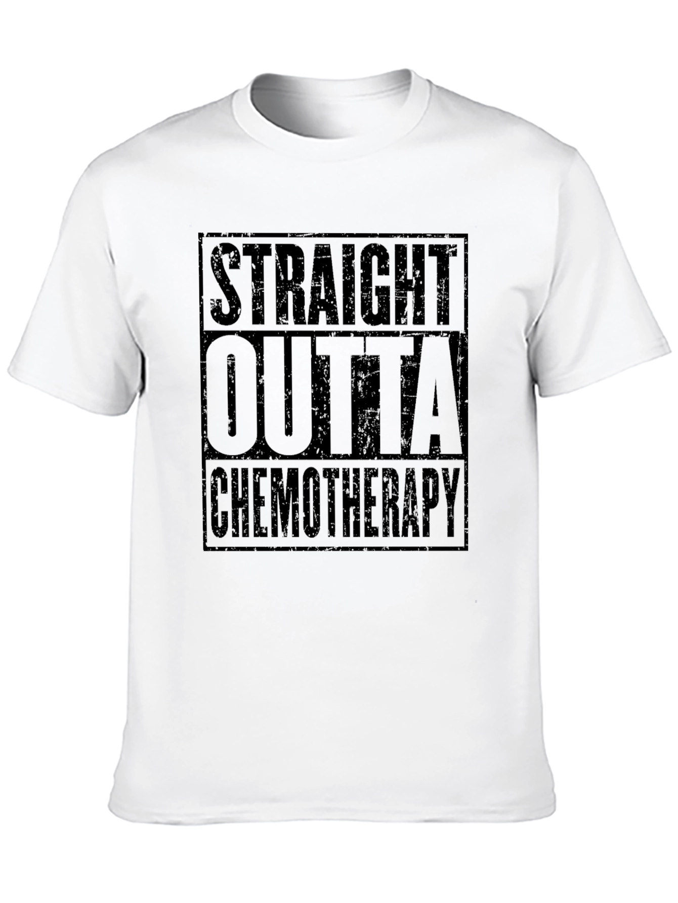 Black Straight Outta Chemotherapy T-Shirt - Funny Cancer Survivor Tee view 10