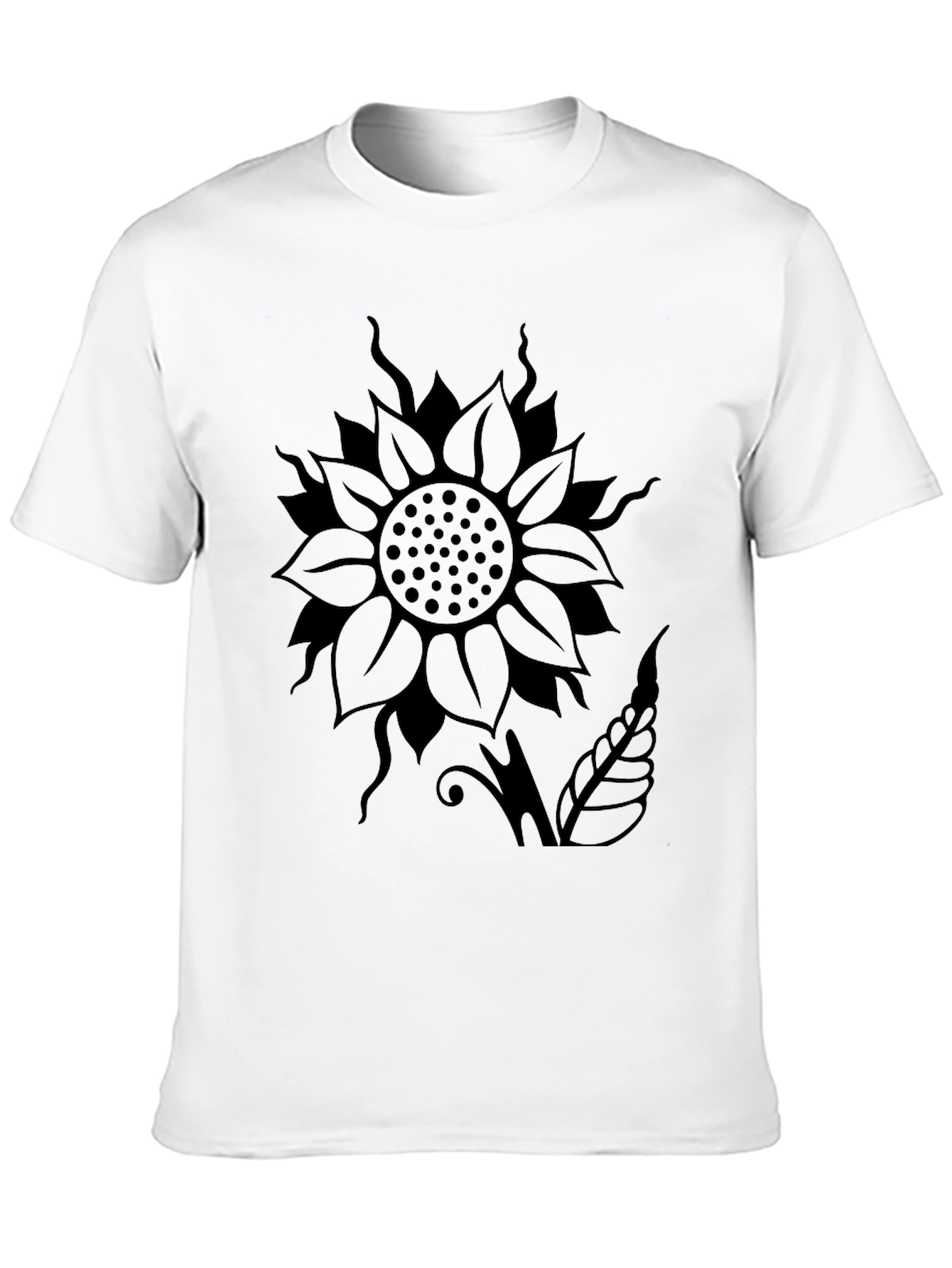 Black Sunflower Graphic Black T-Shirt | Stylish Comfort view 10