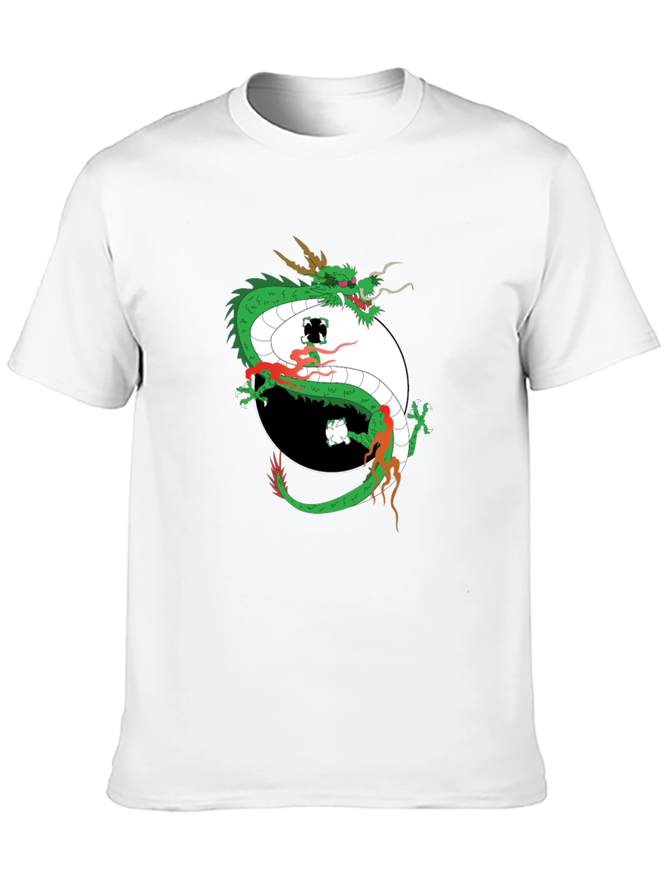 Black Dragon Yin Yang Graphic Tee view 10