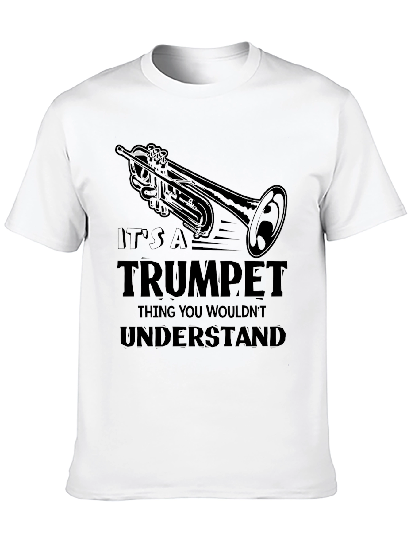 Black Trumpet Thing T-Shirt - Musician Gift view 10