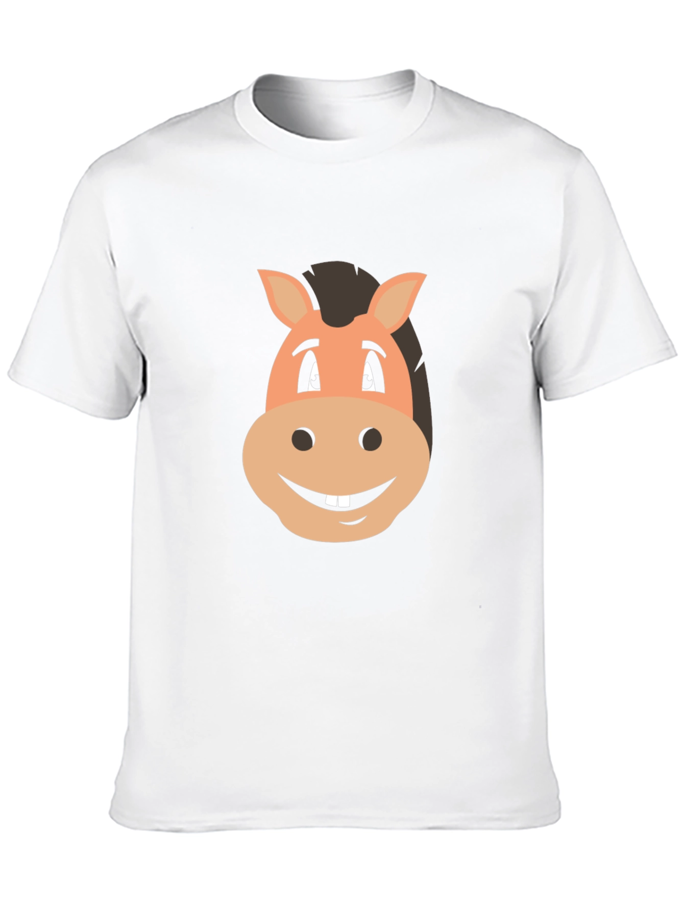 Black Funny Horse Cartoon Graphic Tee view 10