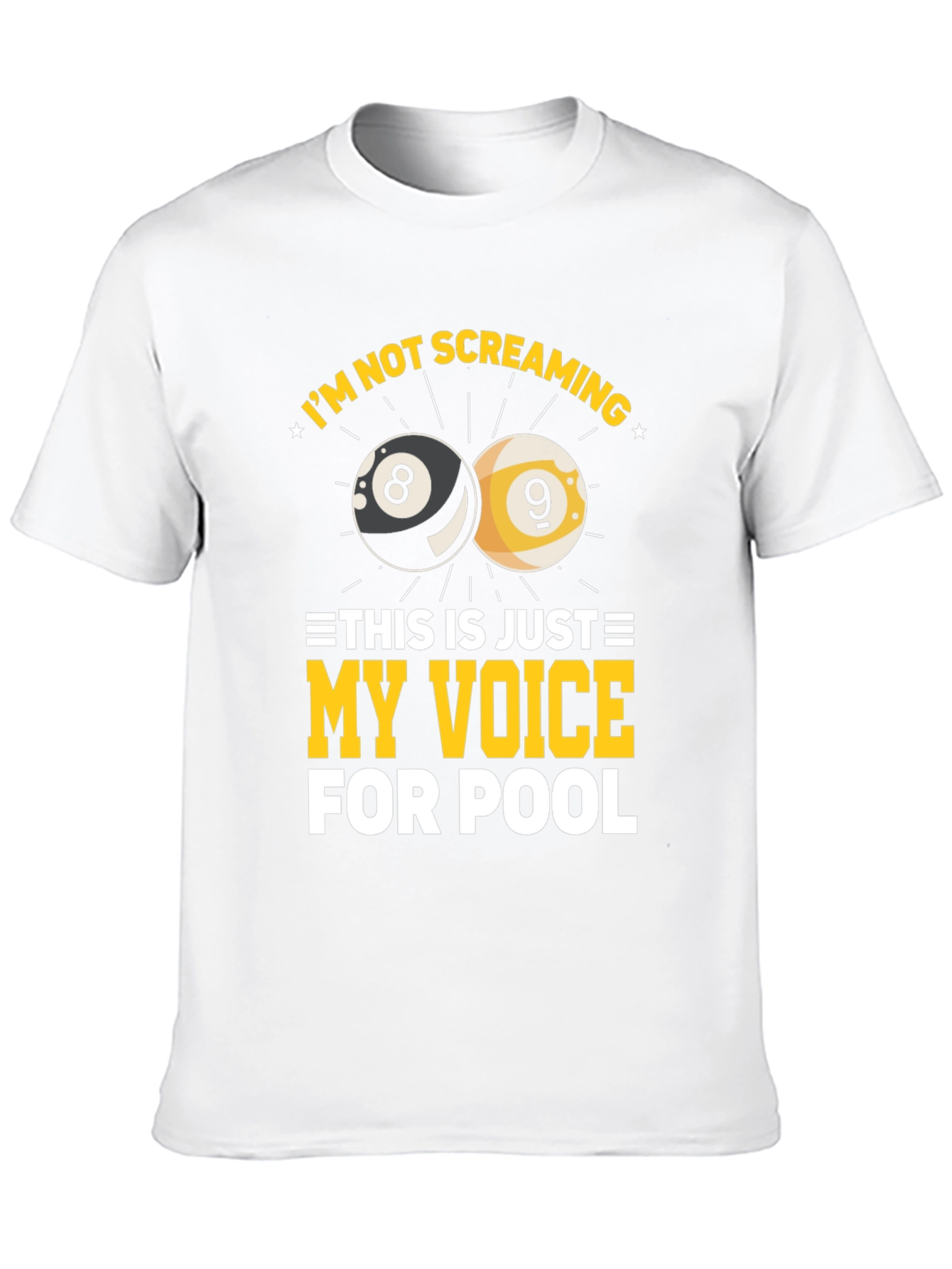 Funny Billiards T-Shirt - My Voice For Pool - 10