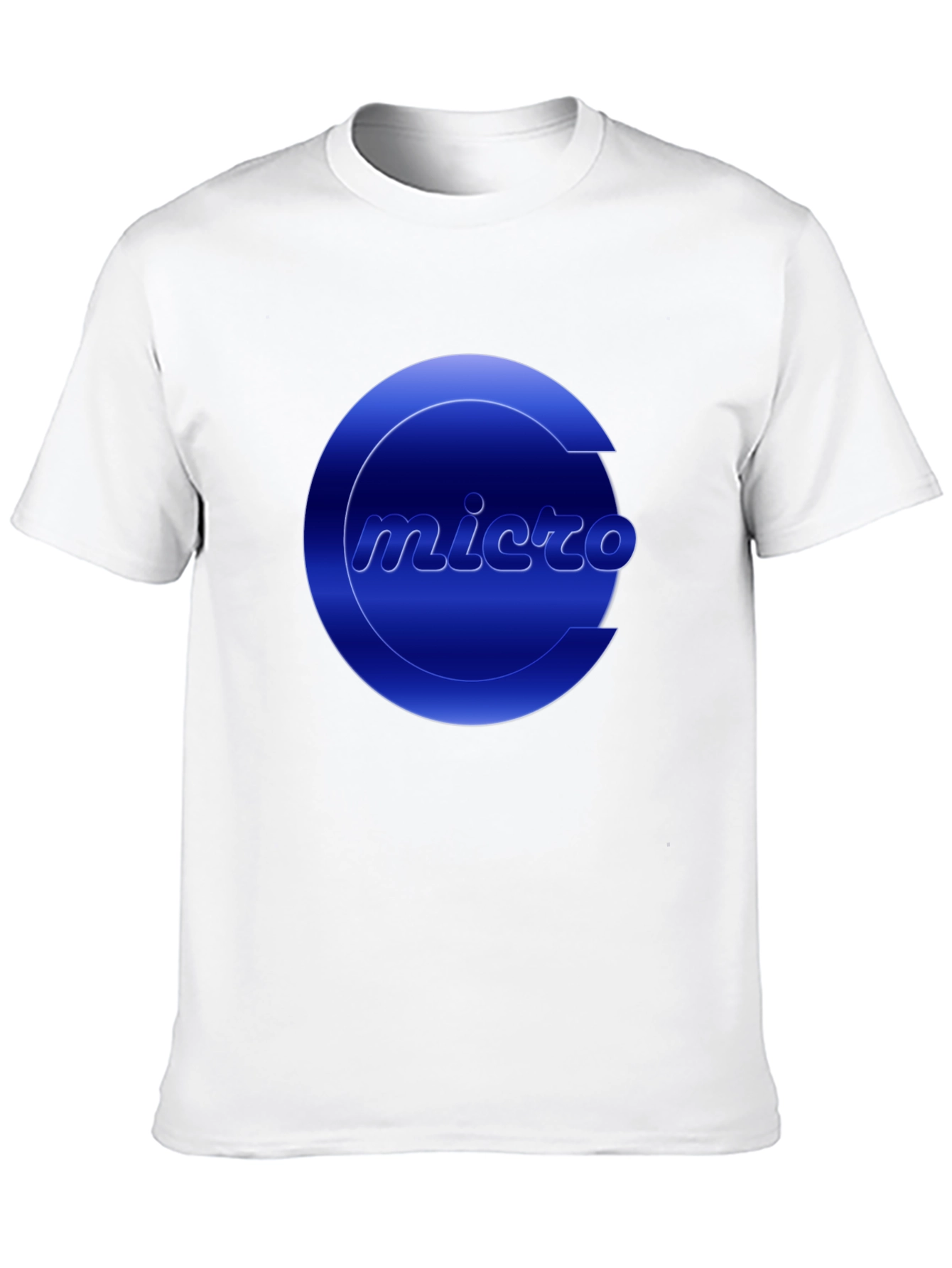 Black Micro Graphic Tee - Cool Blue Logo T-Shirt view 10