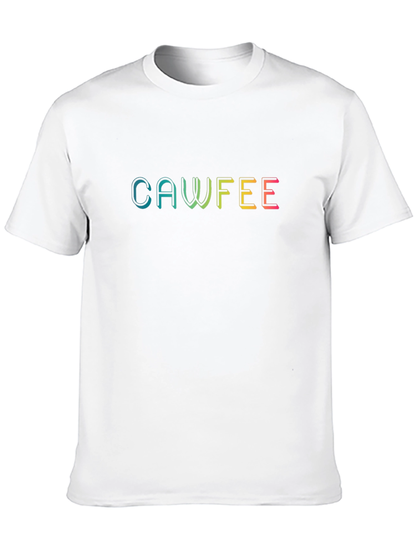 Black Funny CAWFEE T-Shirt - Casual Coffee Lover Tee view 10