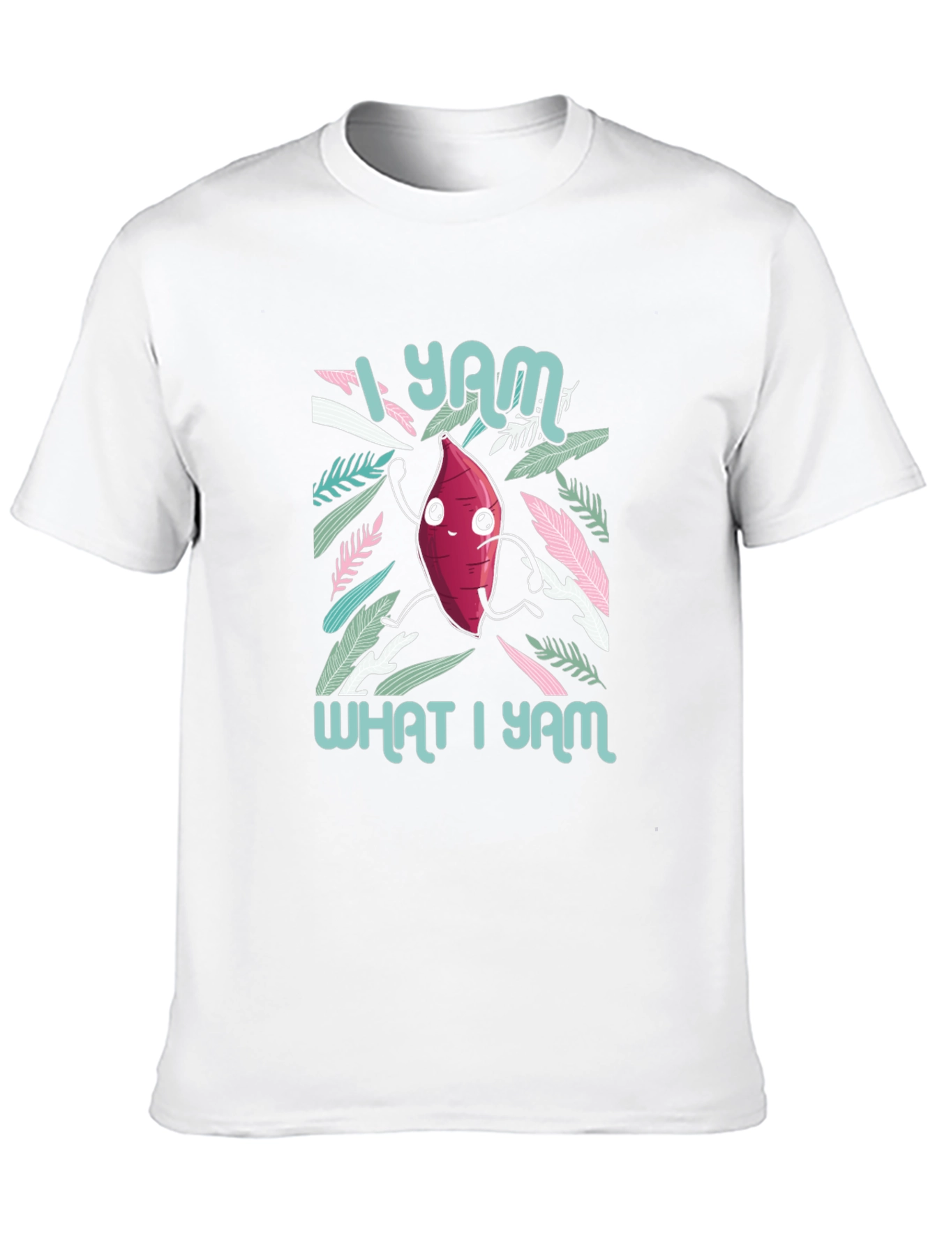 Black I Yam What I Yam Graphic Tee - Cute Sweet Potato T-Shirt view 10
