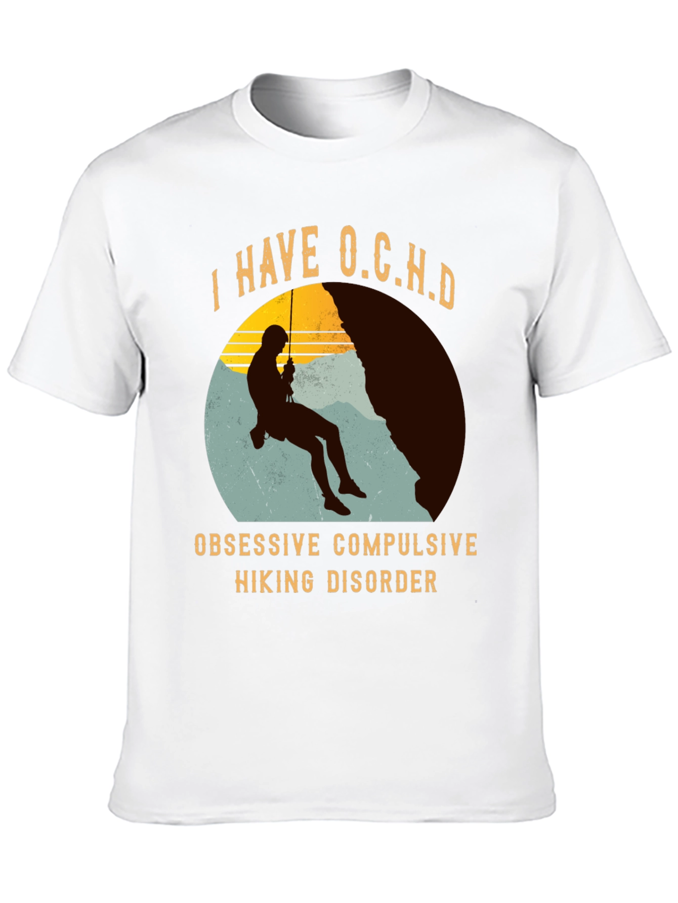 Black I Have O.C.H.D. Obsessive Hiking Disorder T-Shirt view 10