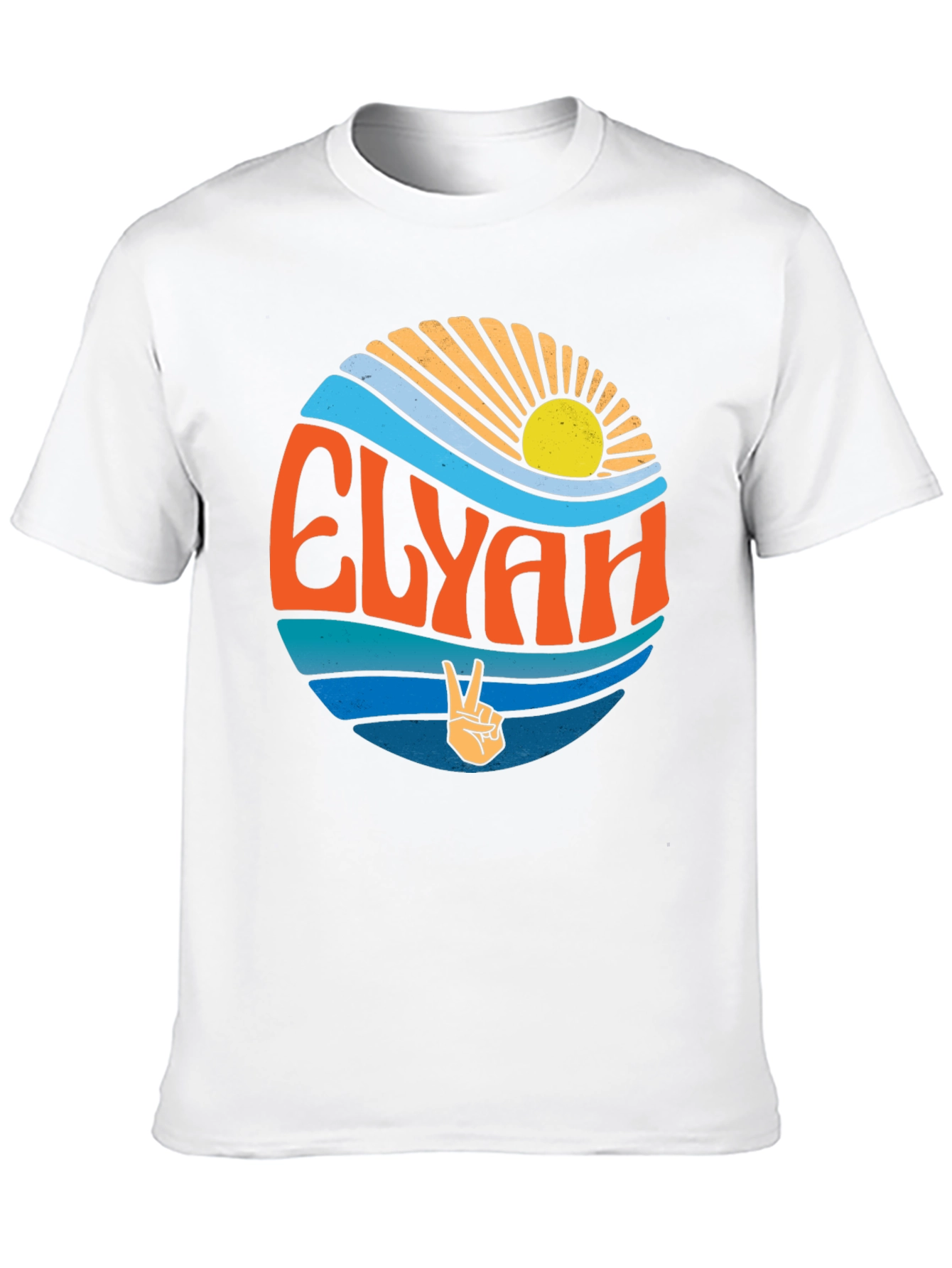 Black Retro "Elyah" Graphic T-Shirt - Vintage Style Tee view 10
