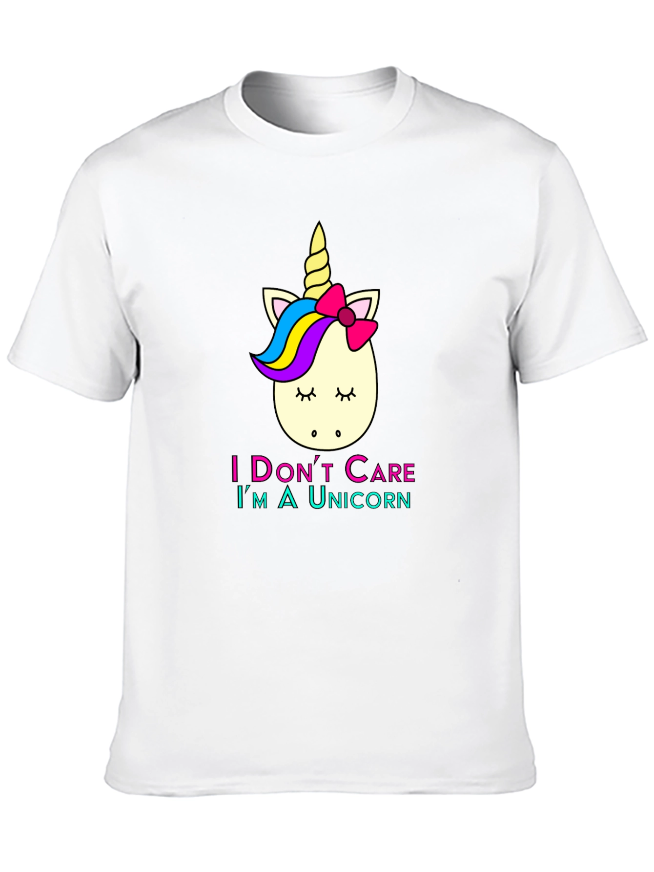Black Unicorn T-Shirt: I Don't Care, I'm a Unicorn view 10