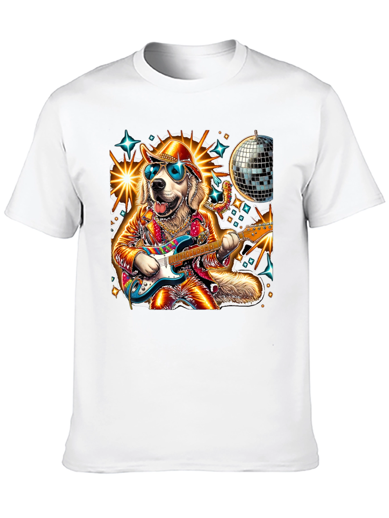 Disco Dog Guitarist Graphic Tee - 10