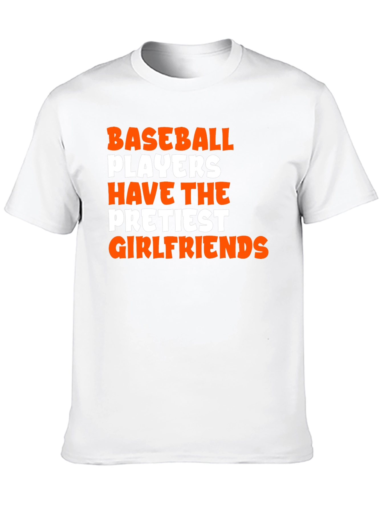 Black Baseball Player Prettiest Girlfriend Graphic T-Shirt view 10