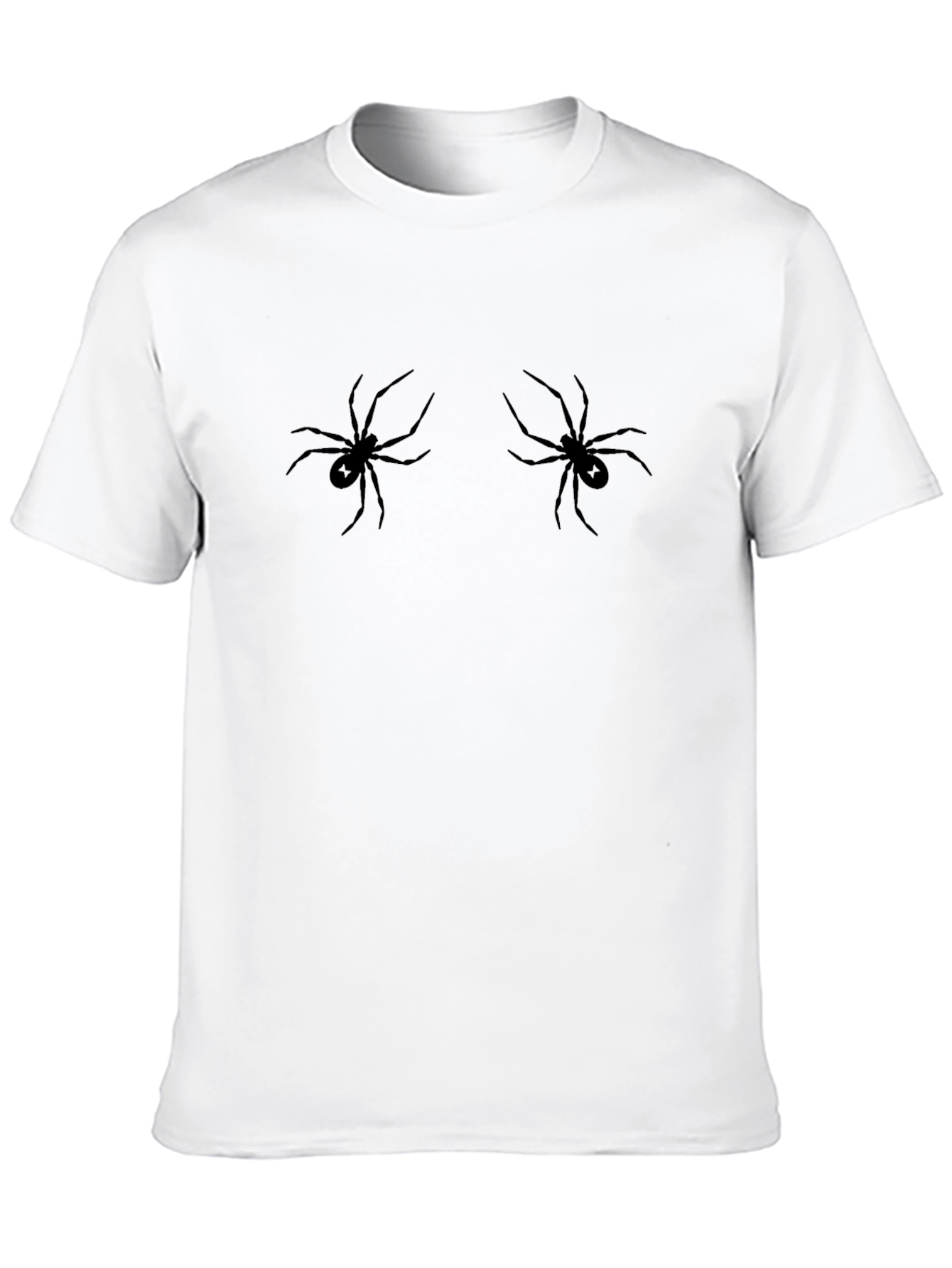 Black Spider Graphic Black T-Shirt - Men's Short Sleeve Halloween Tee view 10