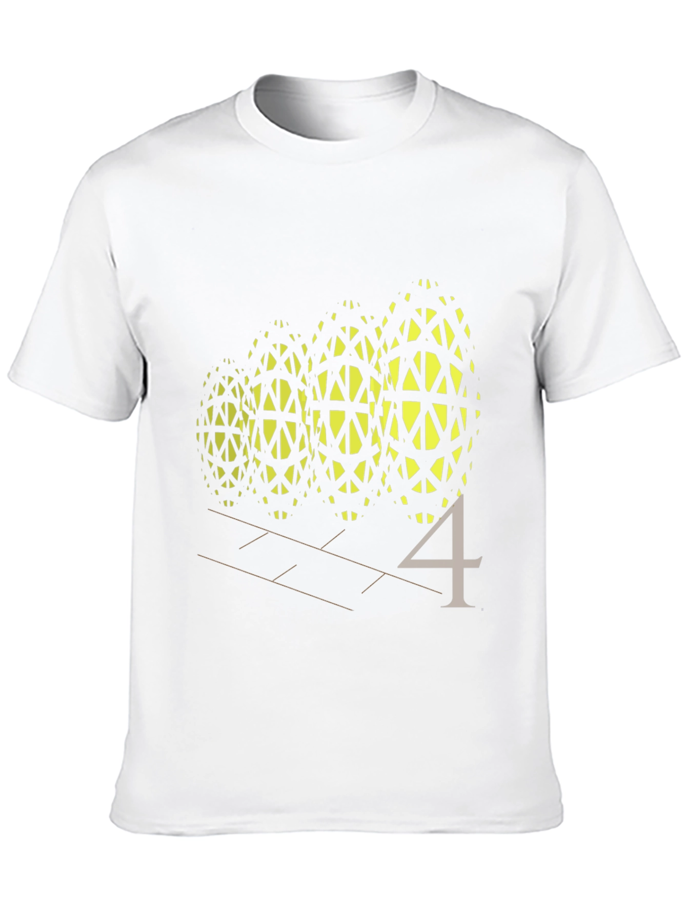 Black Abstract Geometric Pattern Tee view 10