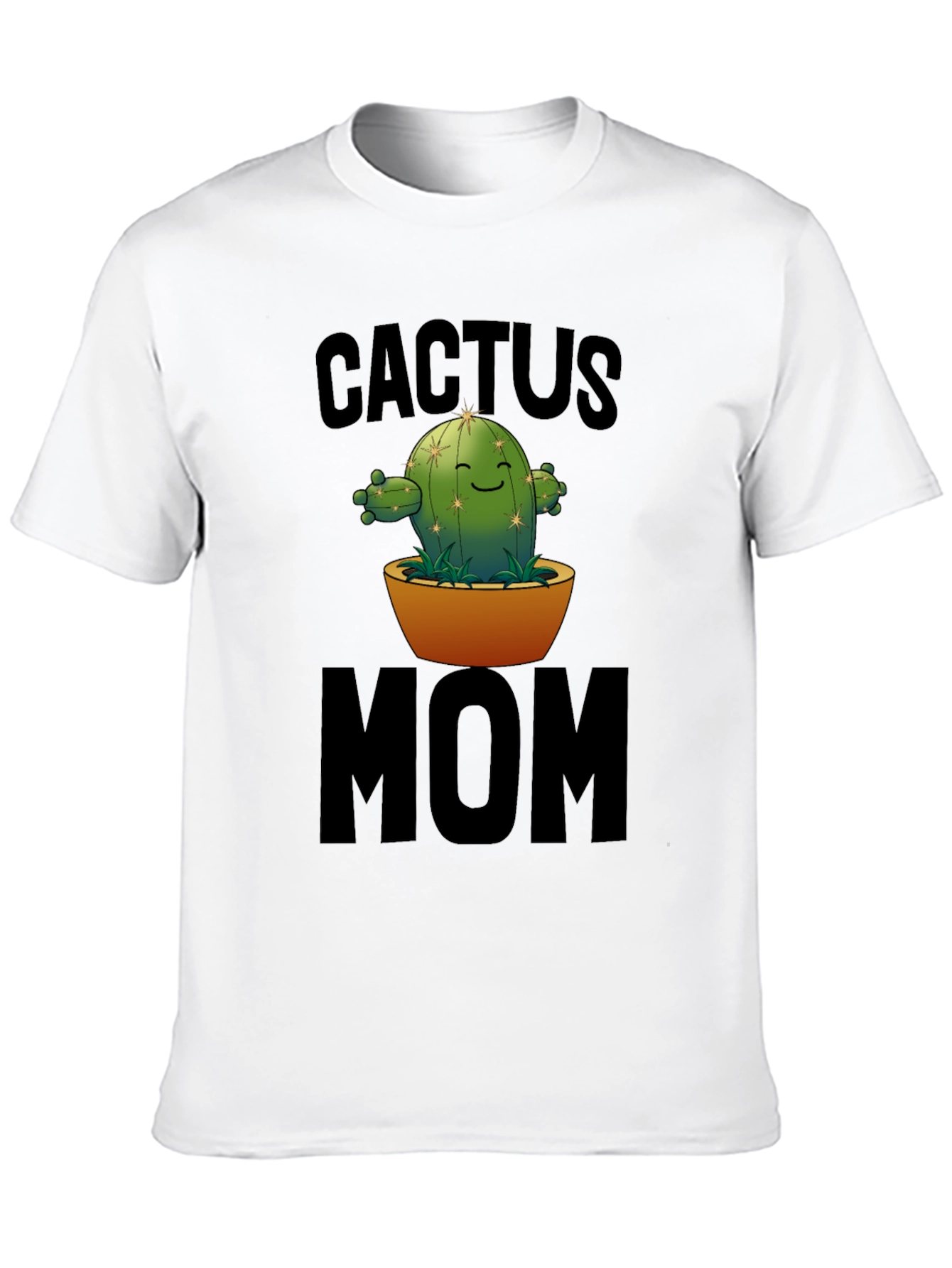Black Cactus Mom Graphic Tee - Unisex Crew Neck view 10