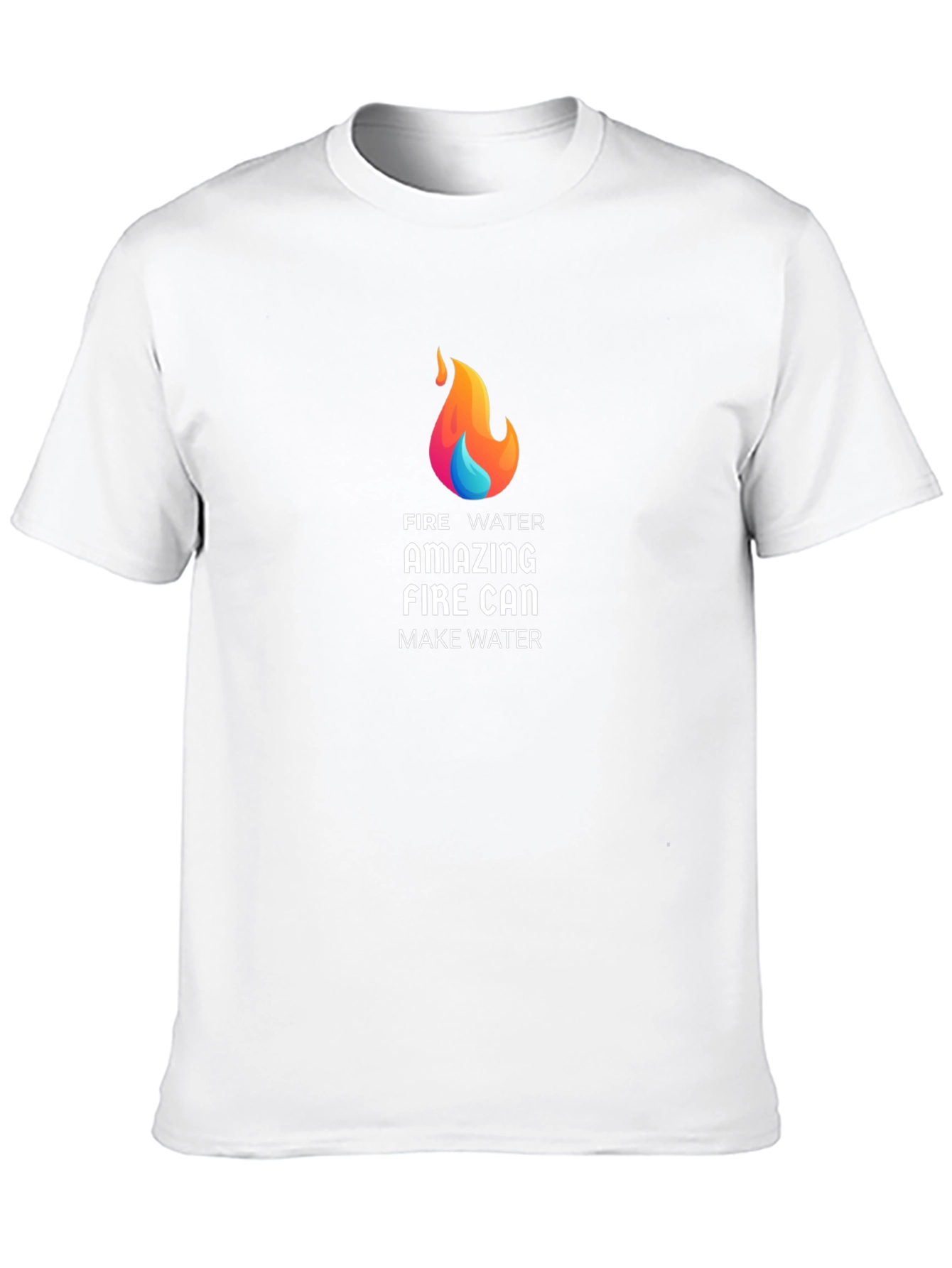 Black Fire Water T-Shirt - Amazing Fire Can Make Water Graphic Tee view 10