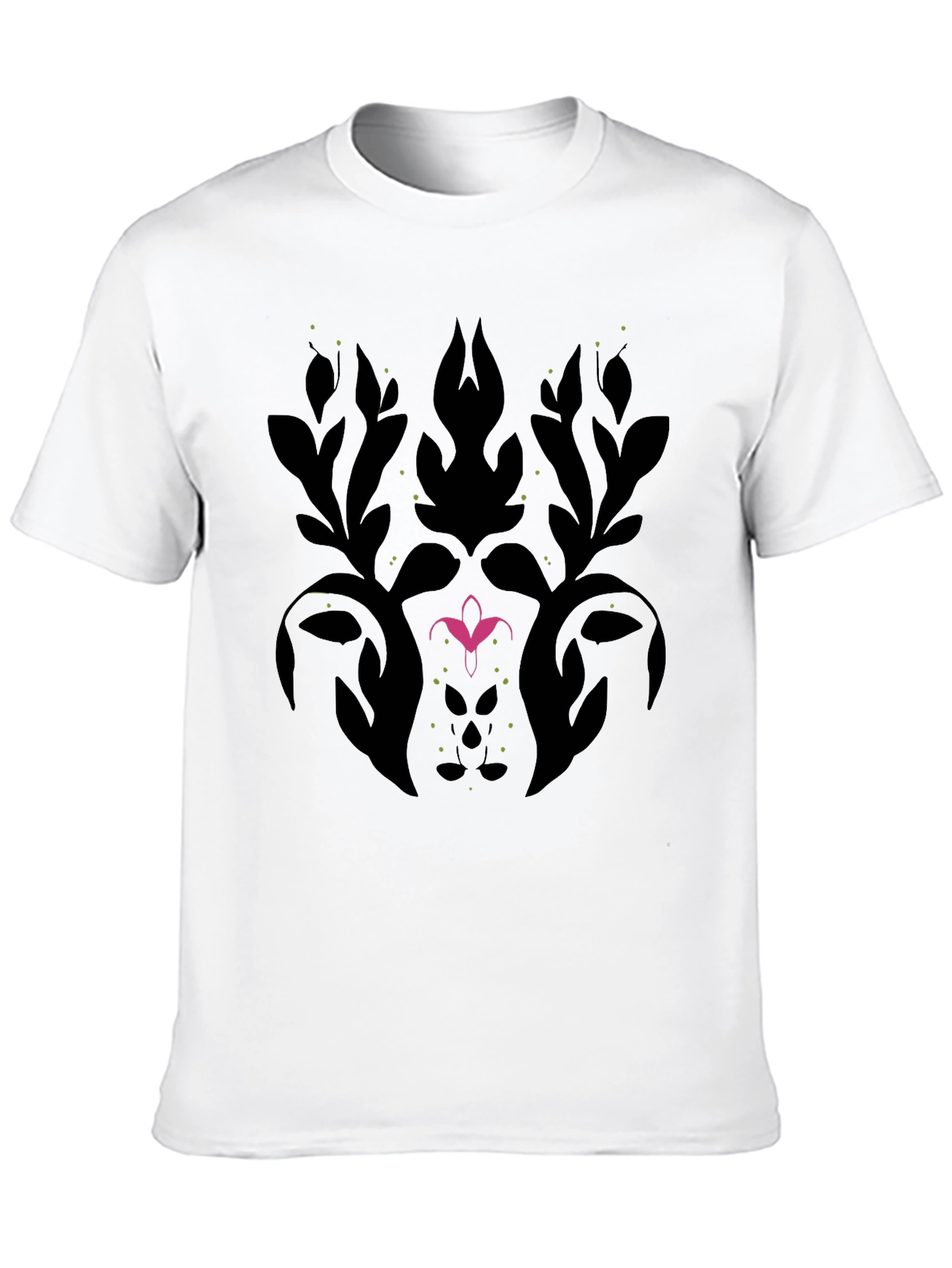 Black Floral Damask Graphic Tee - Stylish & Unique view 10