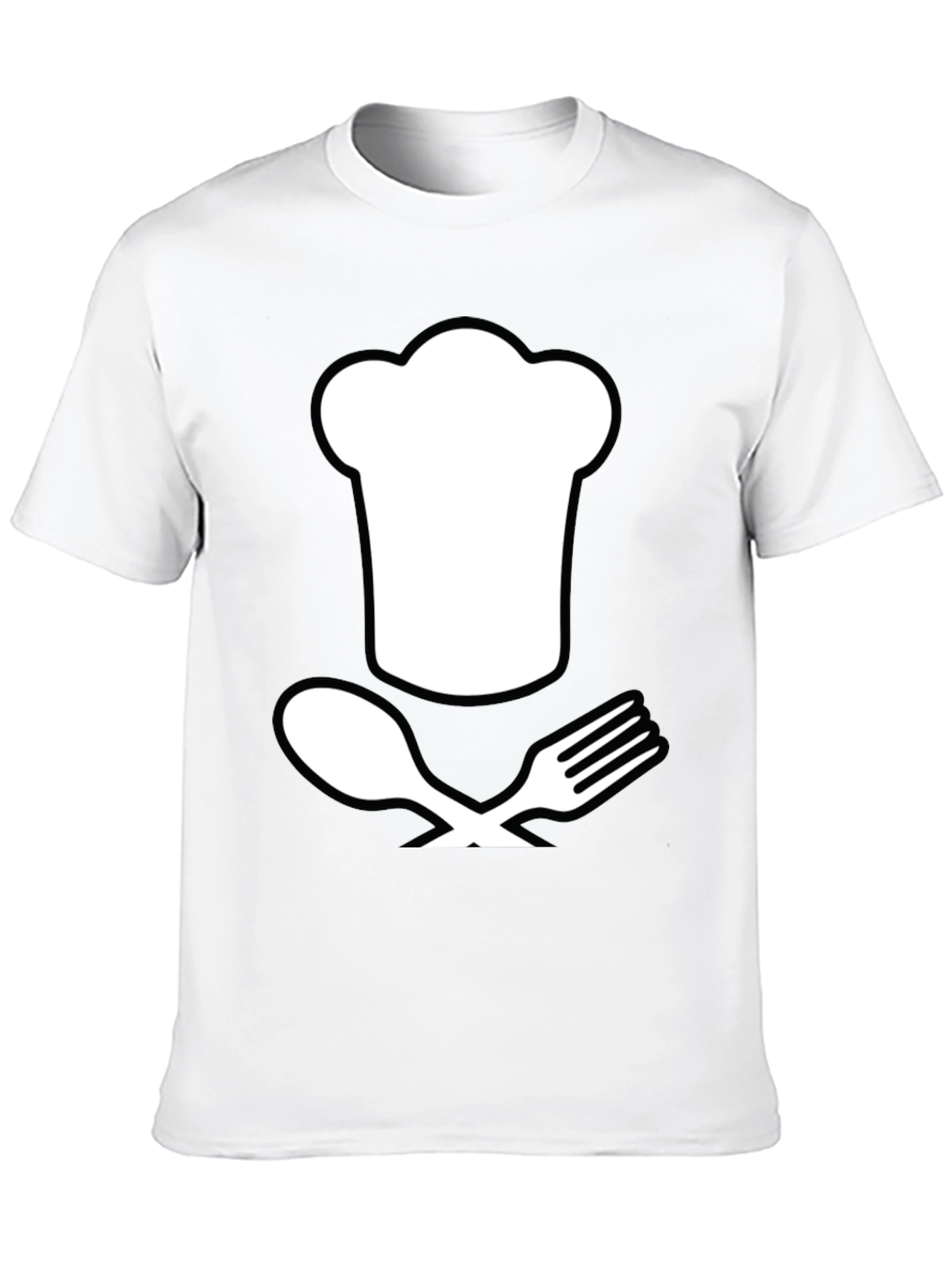 Black Chef Hat and Utensils T-Shirt view 10