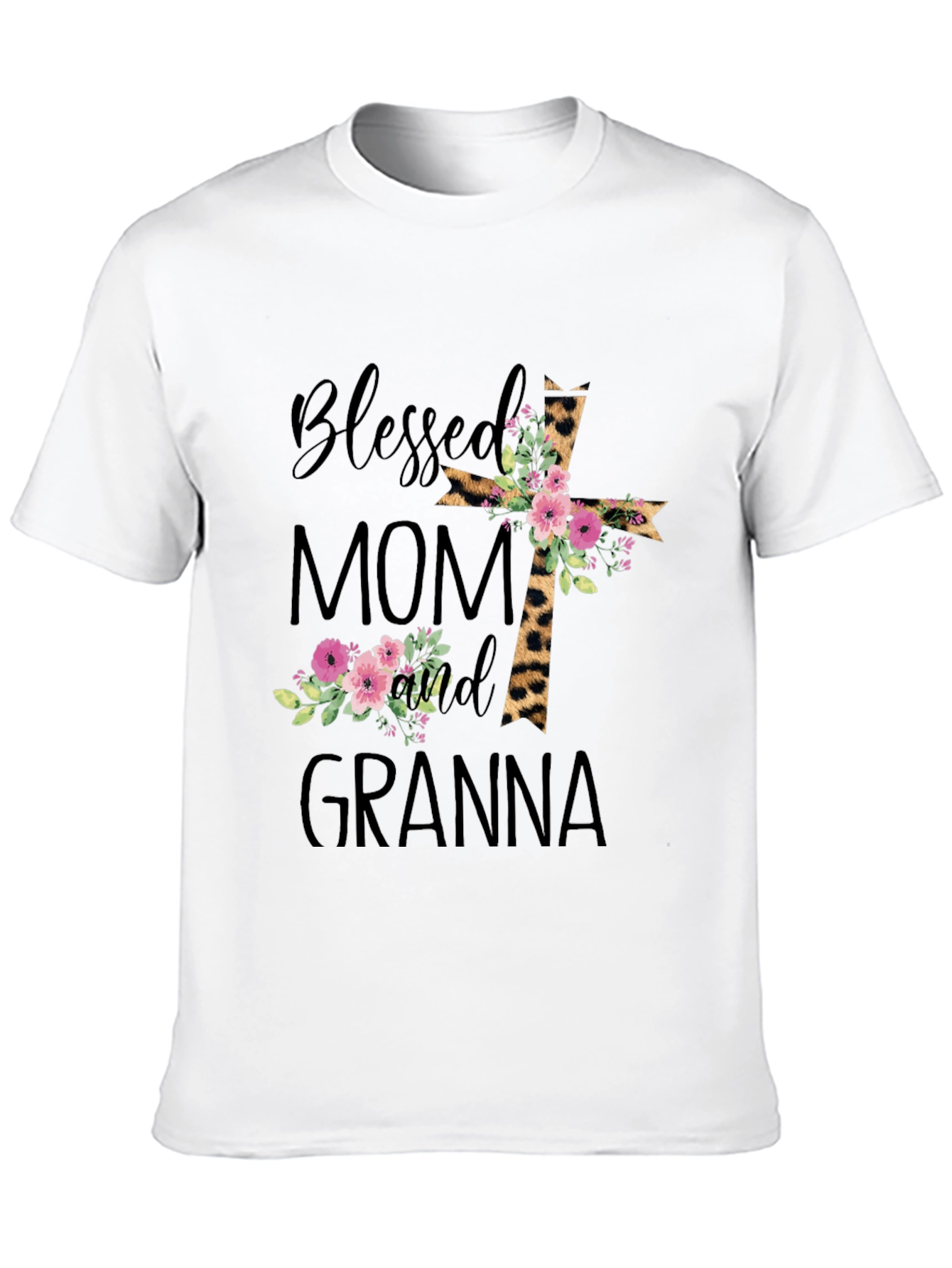 Blessed Mom and Granna Graphic T-Shirt - 10