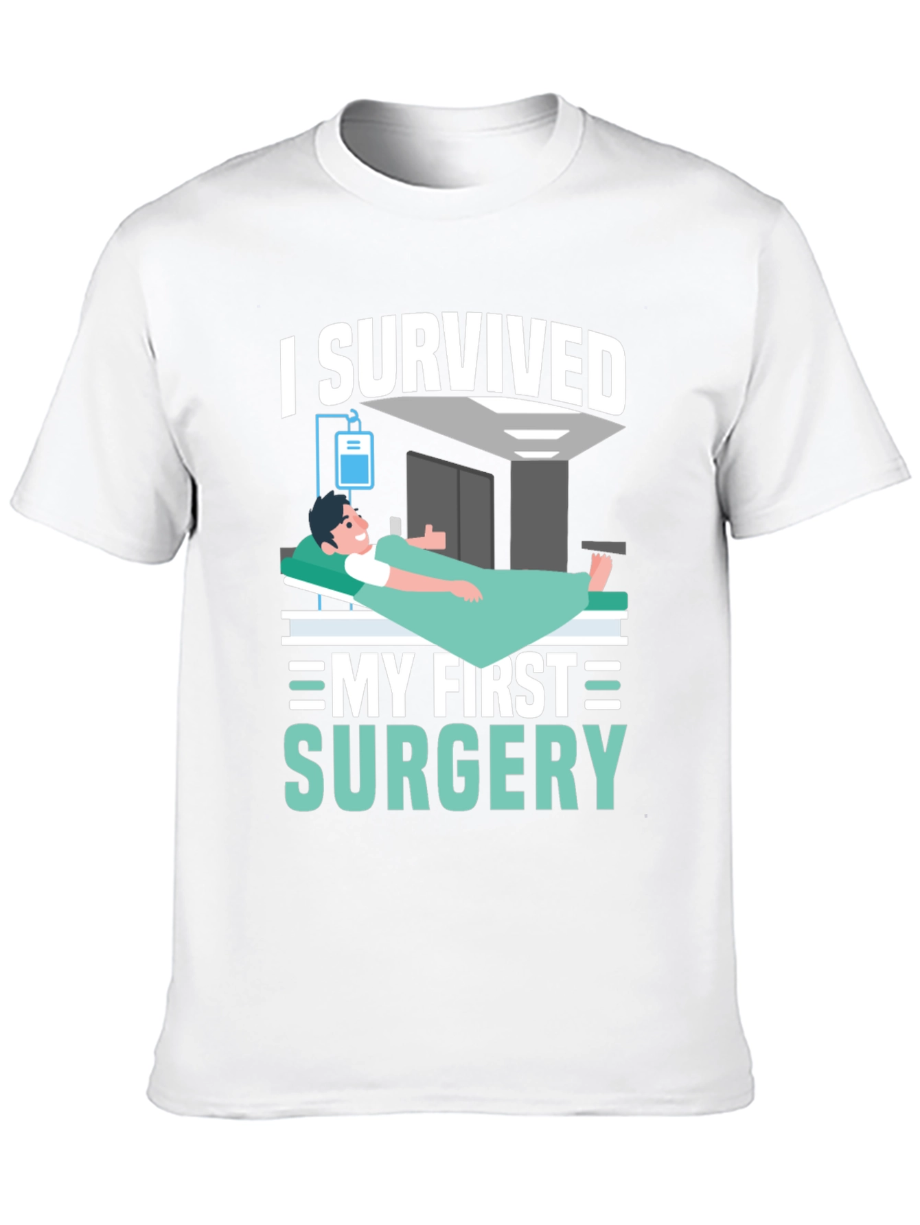 Black I Survived My First Surgery Graphic T-Shirt view 10