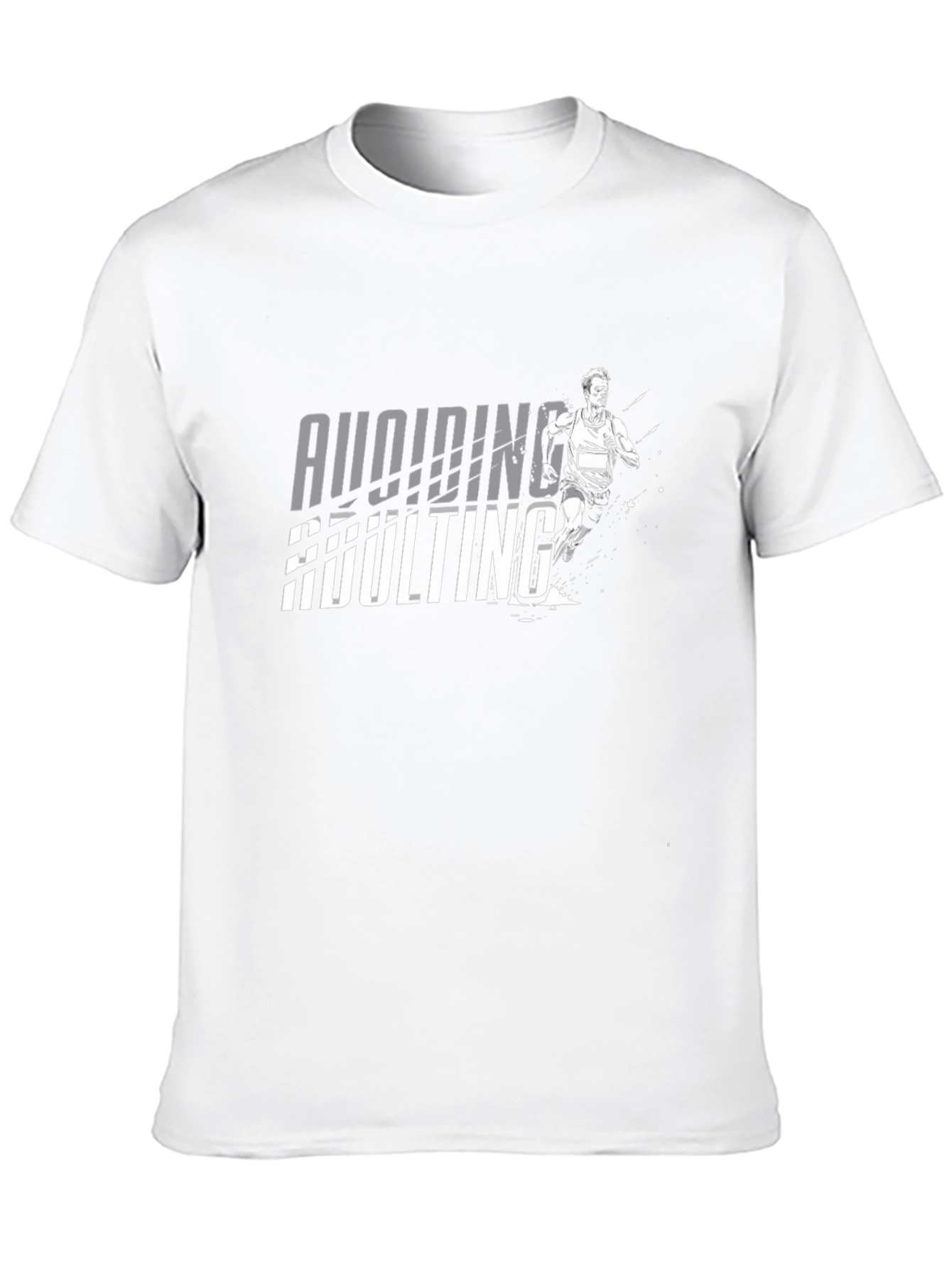 Black Avoiding Adulting Graphic Tee - Runner T-Shirt view 10