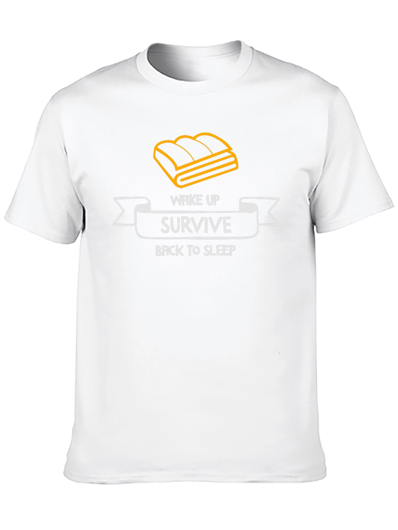 Black Wake Up Survive Back to Sleep Black T-Shirt view 10