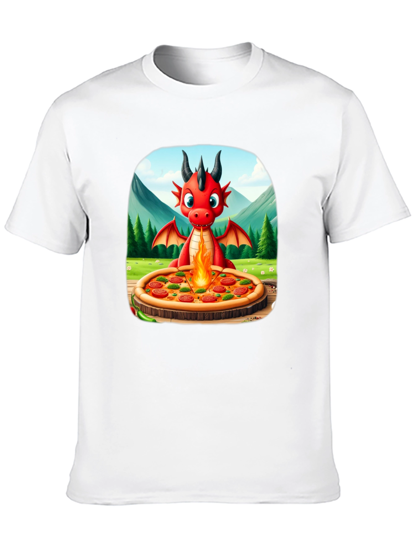 Black Dragon Pizza T-Shirt - Fun Graphic Tee view 10