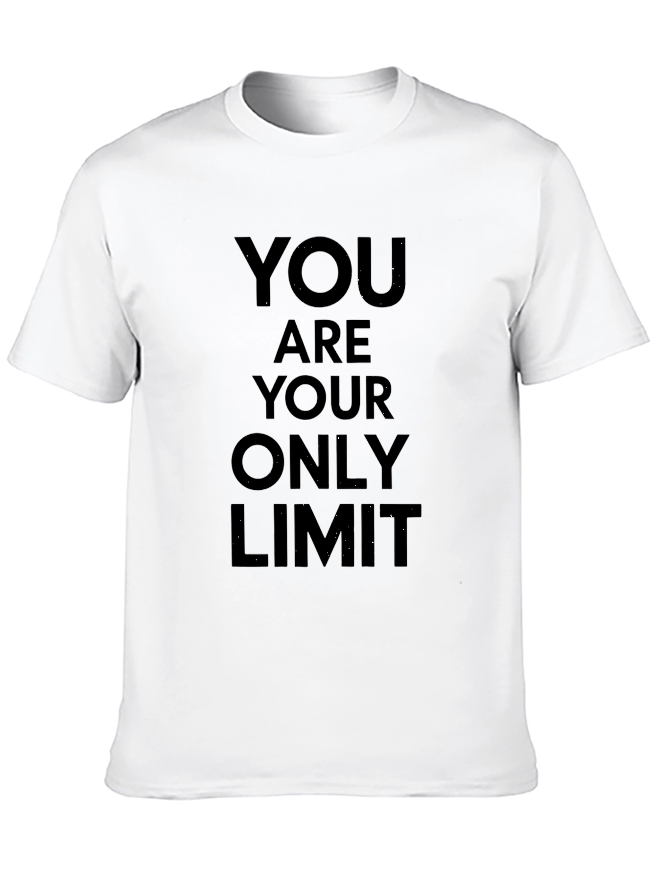 Black Inspirational Black T-Shirt - You Are Your Only Limit view 10
