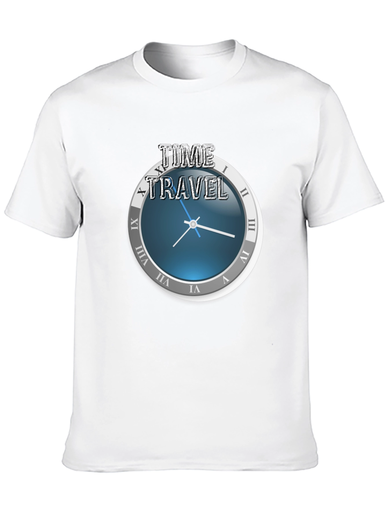 Black Time Travel Graphic T-Shirt - Novelty Design view 10