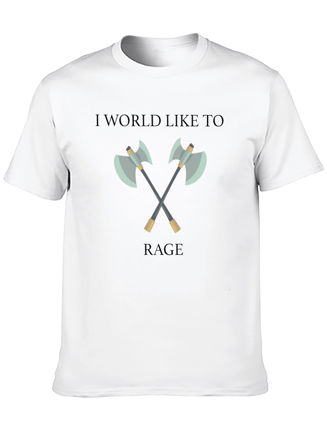 Black I World Like To Rage T-Shirt view 10
