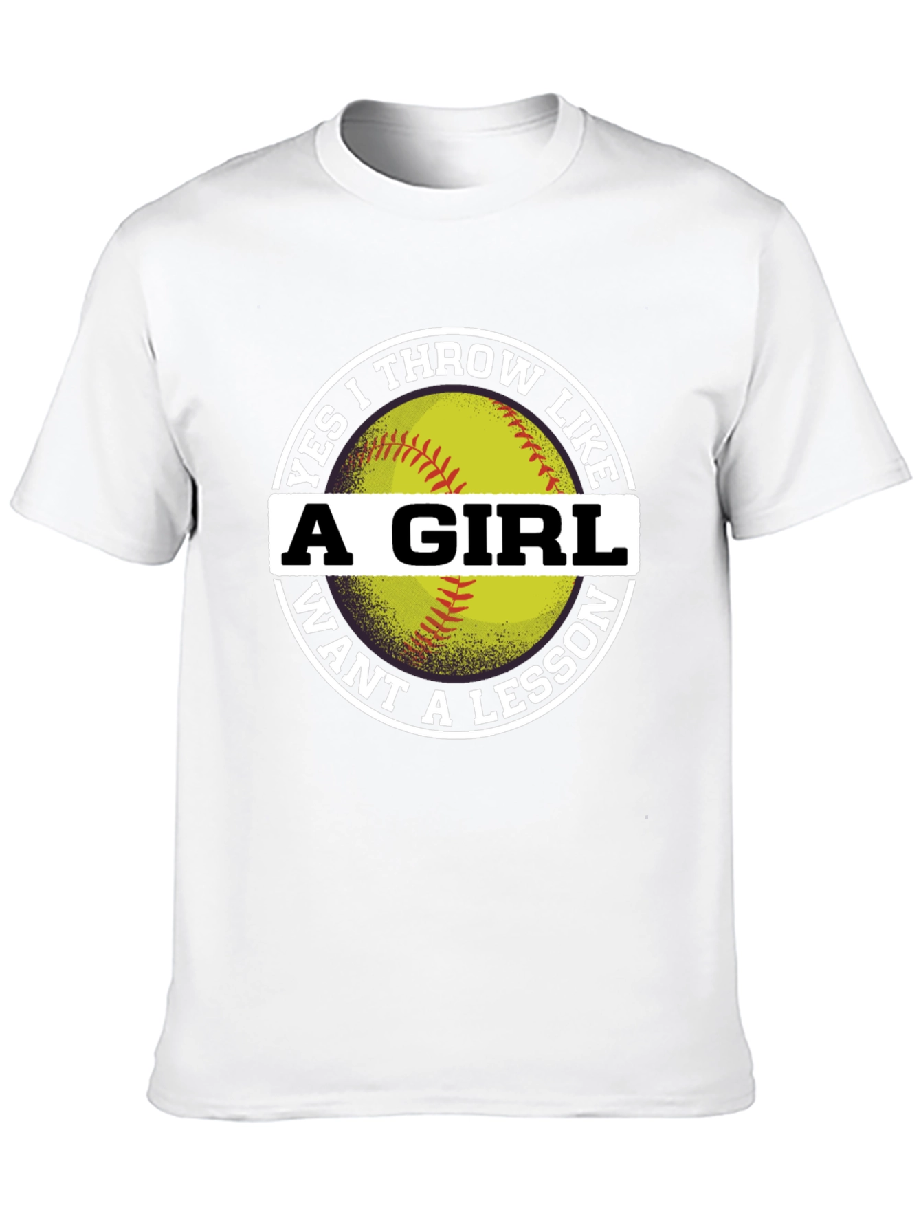 Black Yes I Throw Like A Girl T-Shirt view 10