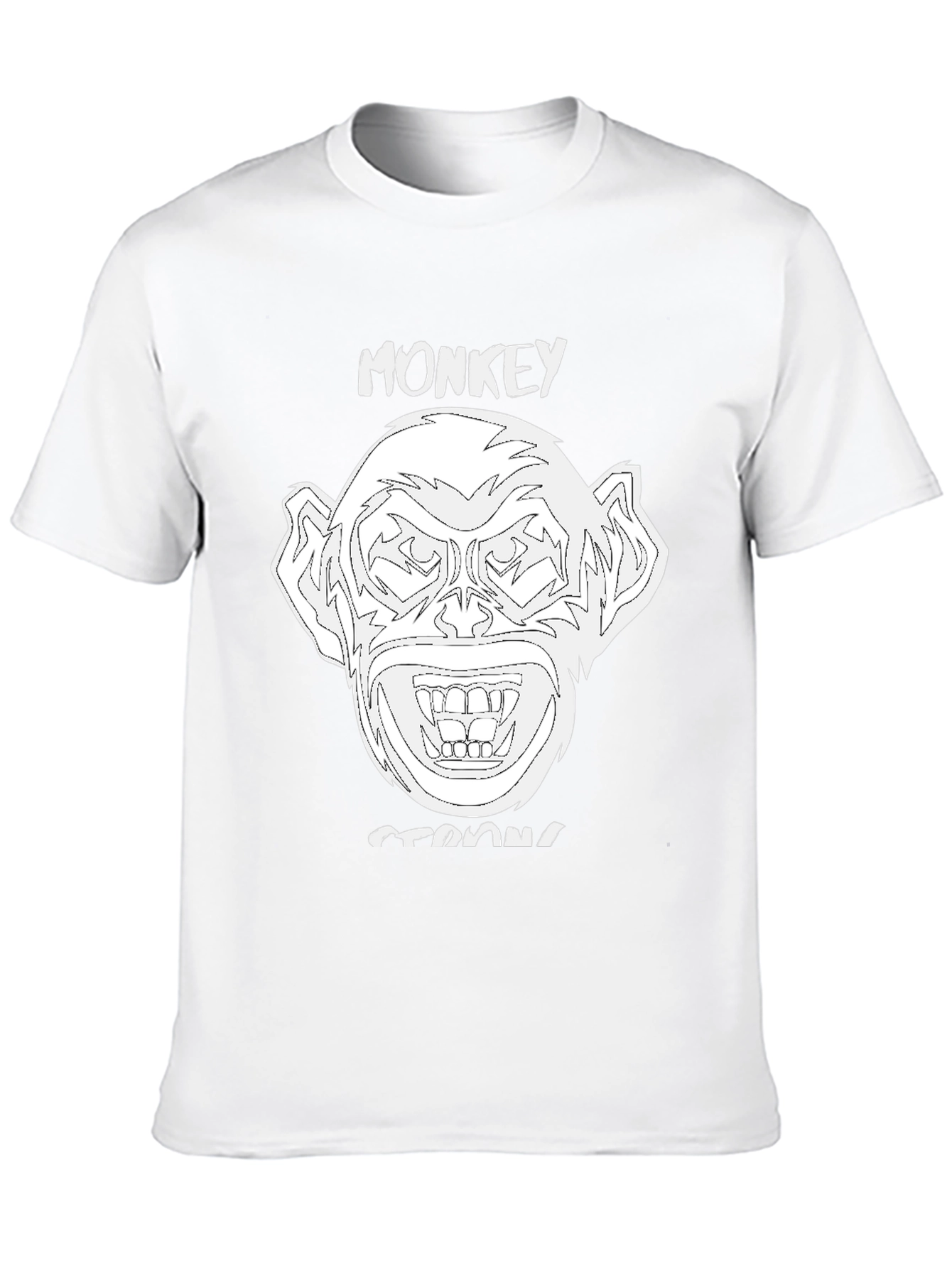 Black Monkey Strong Graphic Tee - Black Unisex T-Shirt view 10