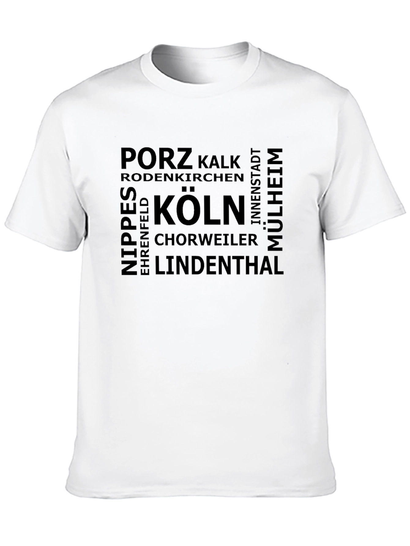 Black Cologne Germany District Black T-Shirt view 10