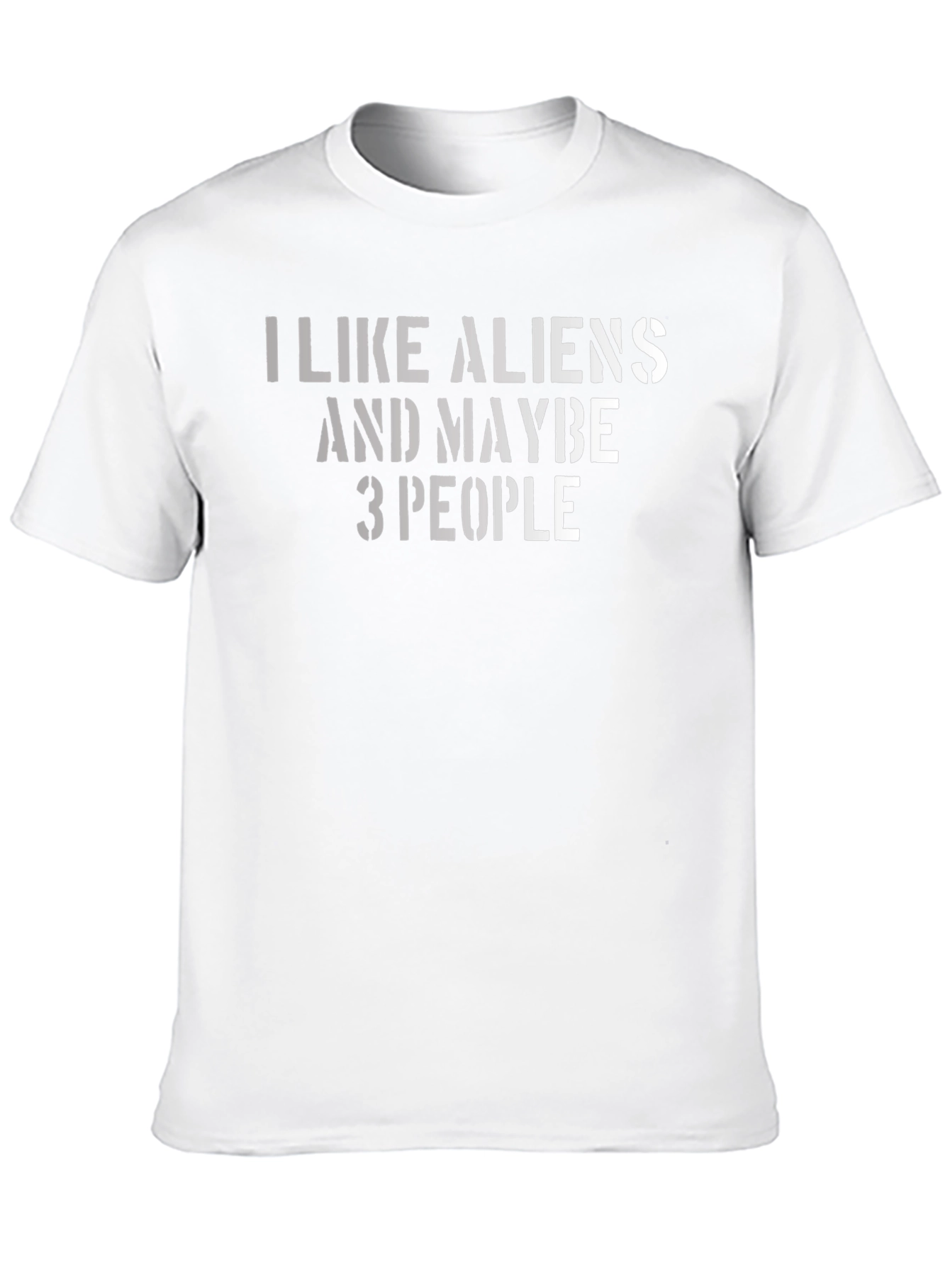 Black I Like Aliens and Maybe 3 People T-Shirt view 10