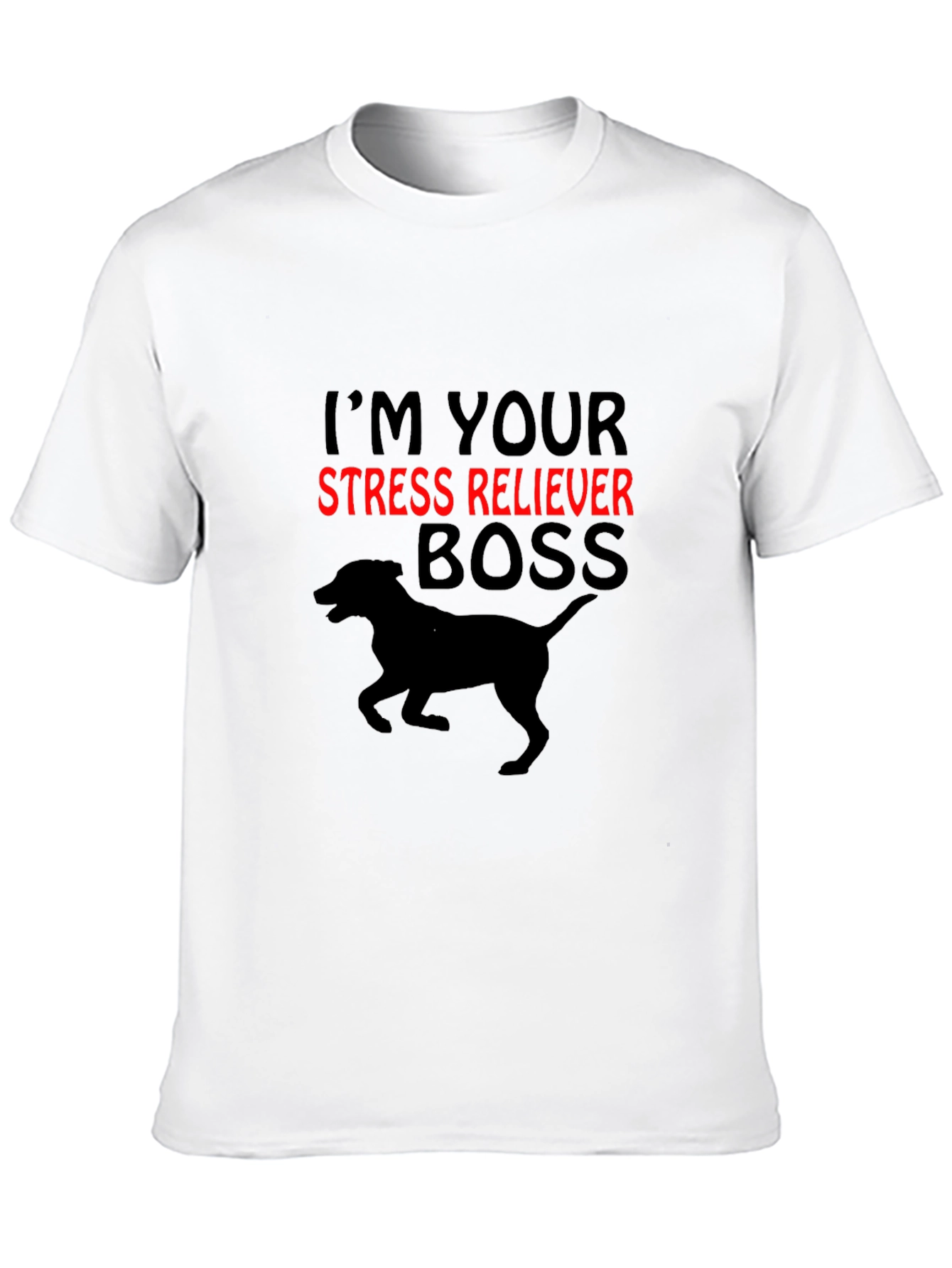 Black Stress Reliever Boss Dog Graphic Tee view 10