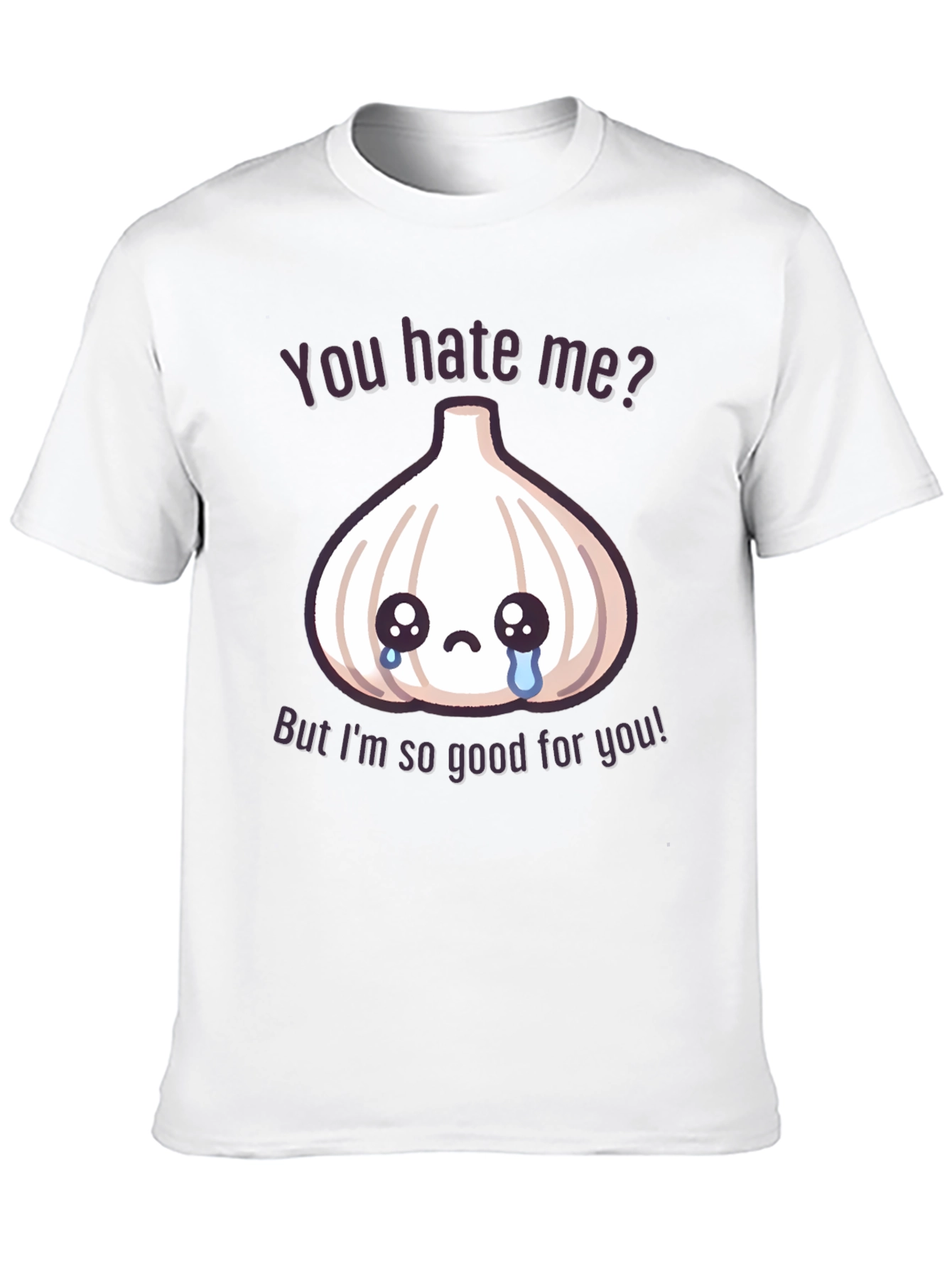 Black Funny Garlic Graphic T-Shirt - You Hate Me? view 10