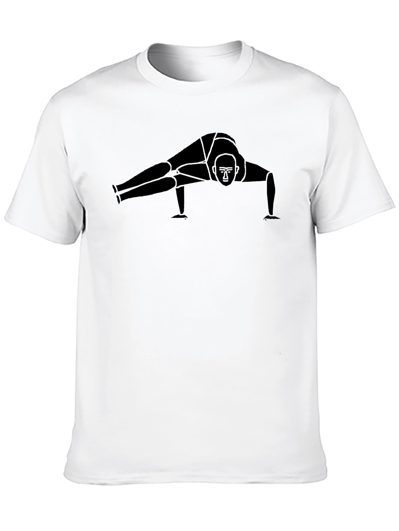 Black Yoga Pose Graphic Black T-Shirt view 10