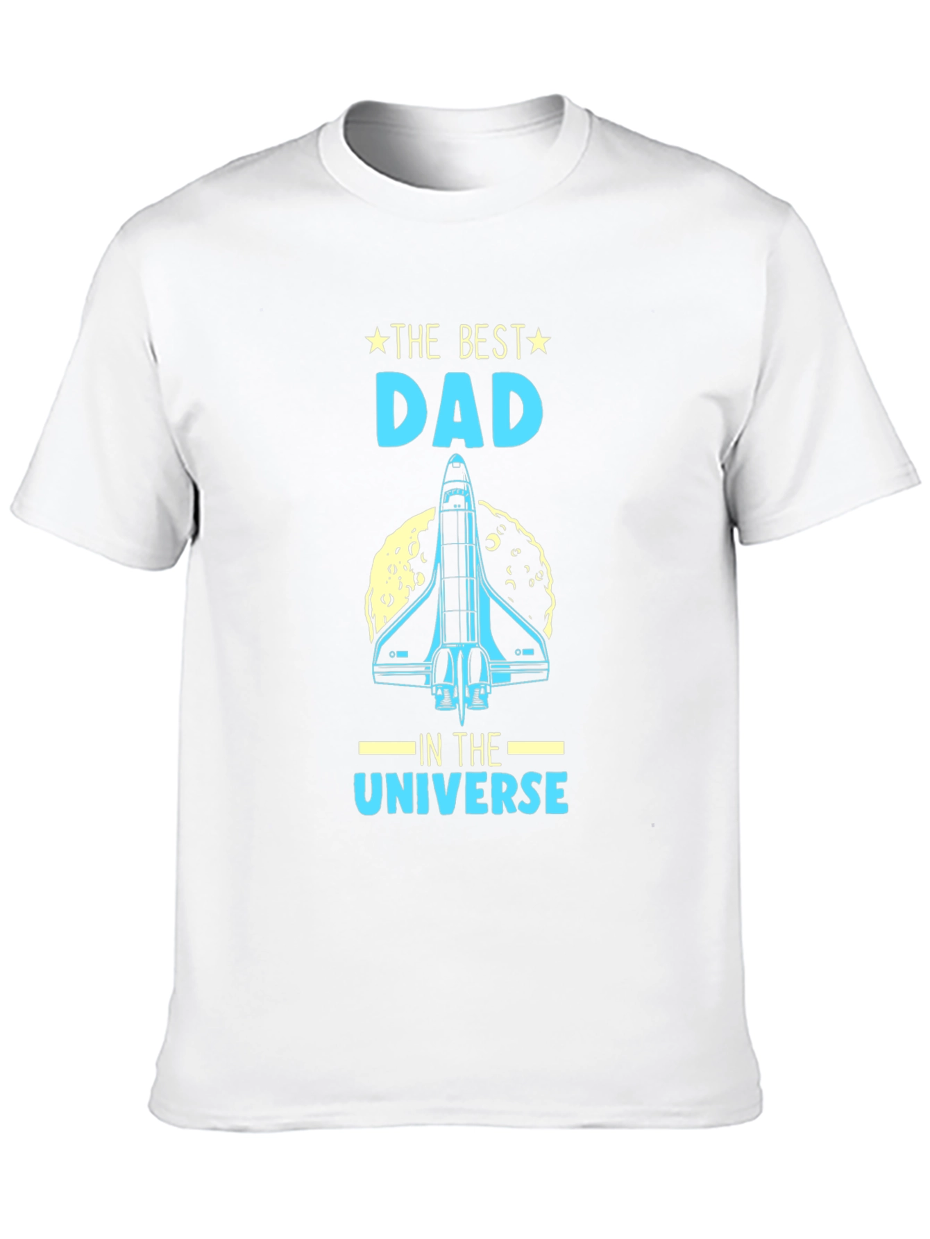 Black Best Dad in the Universe T-Shirt - Space Shuttle Design view 10