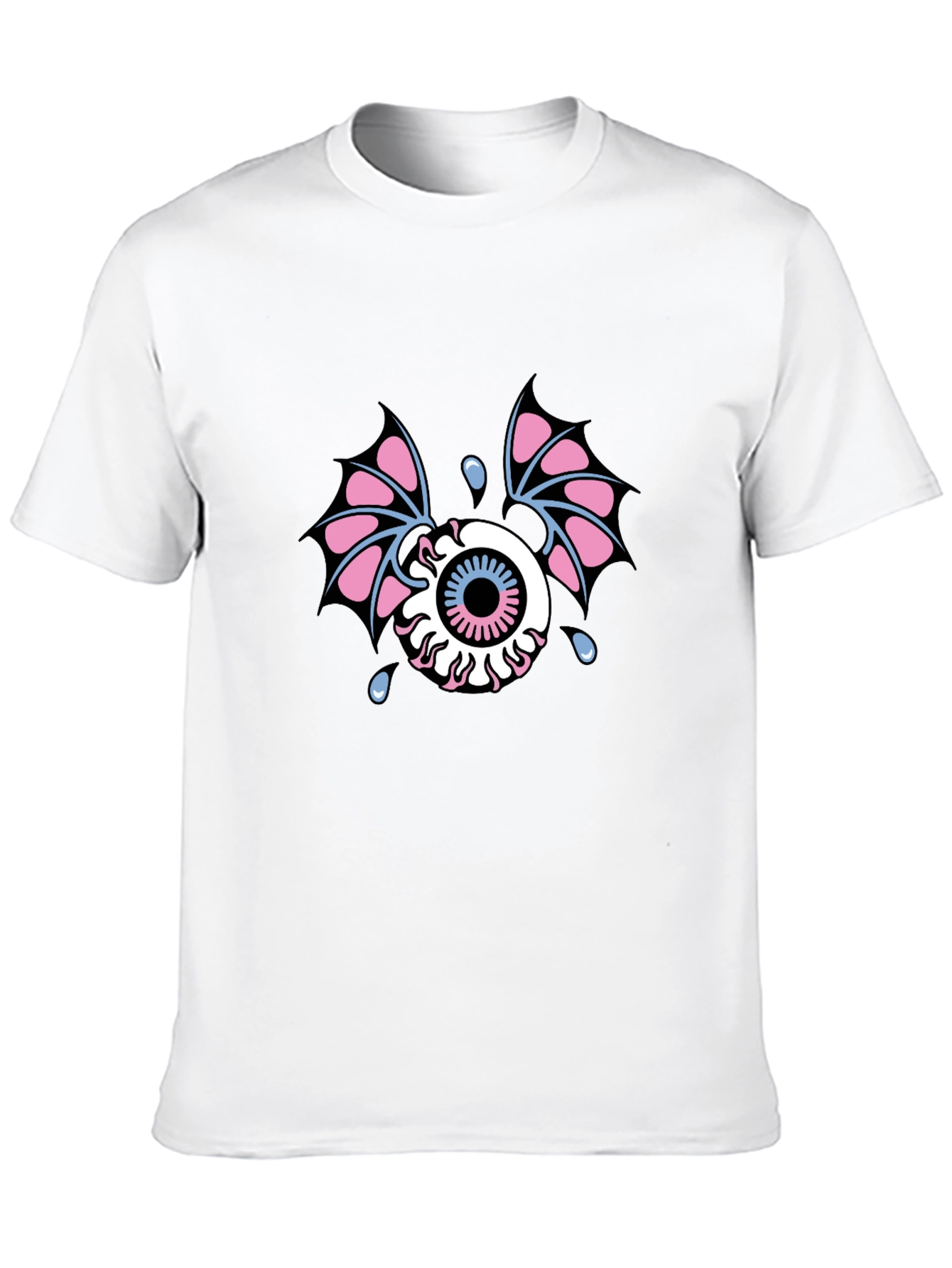 Black Eye With Wings Graphic Tee - Black Cotton view 10