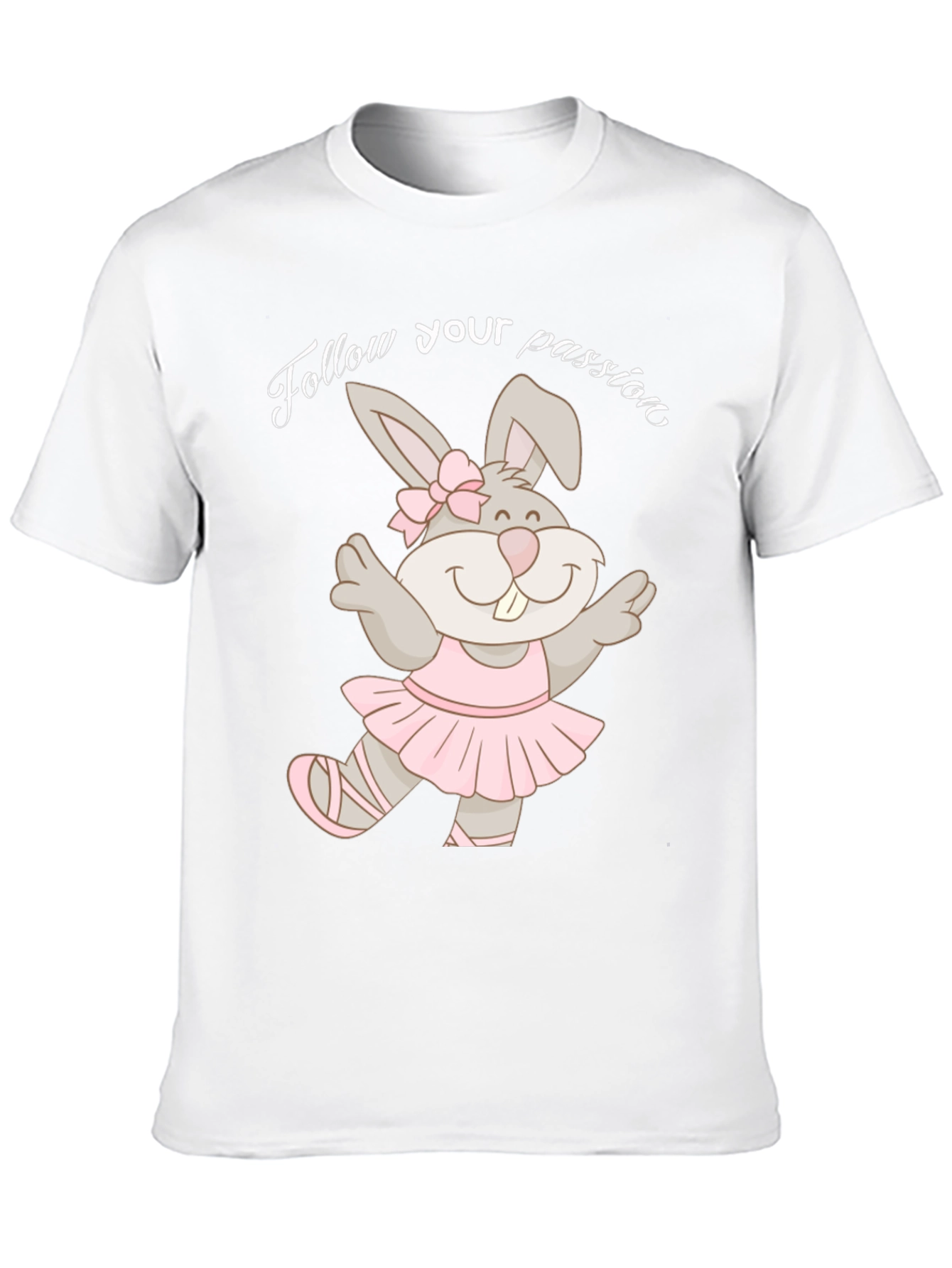 Black Dancing Bunny T-Shirt - Follow Your Passion! view 10