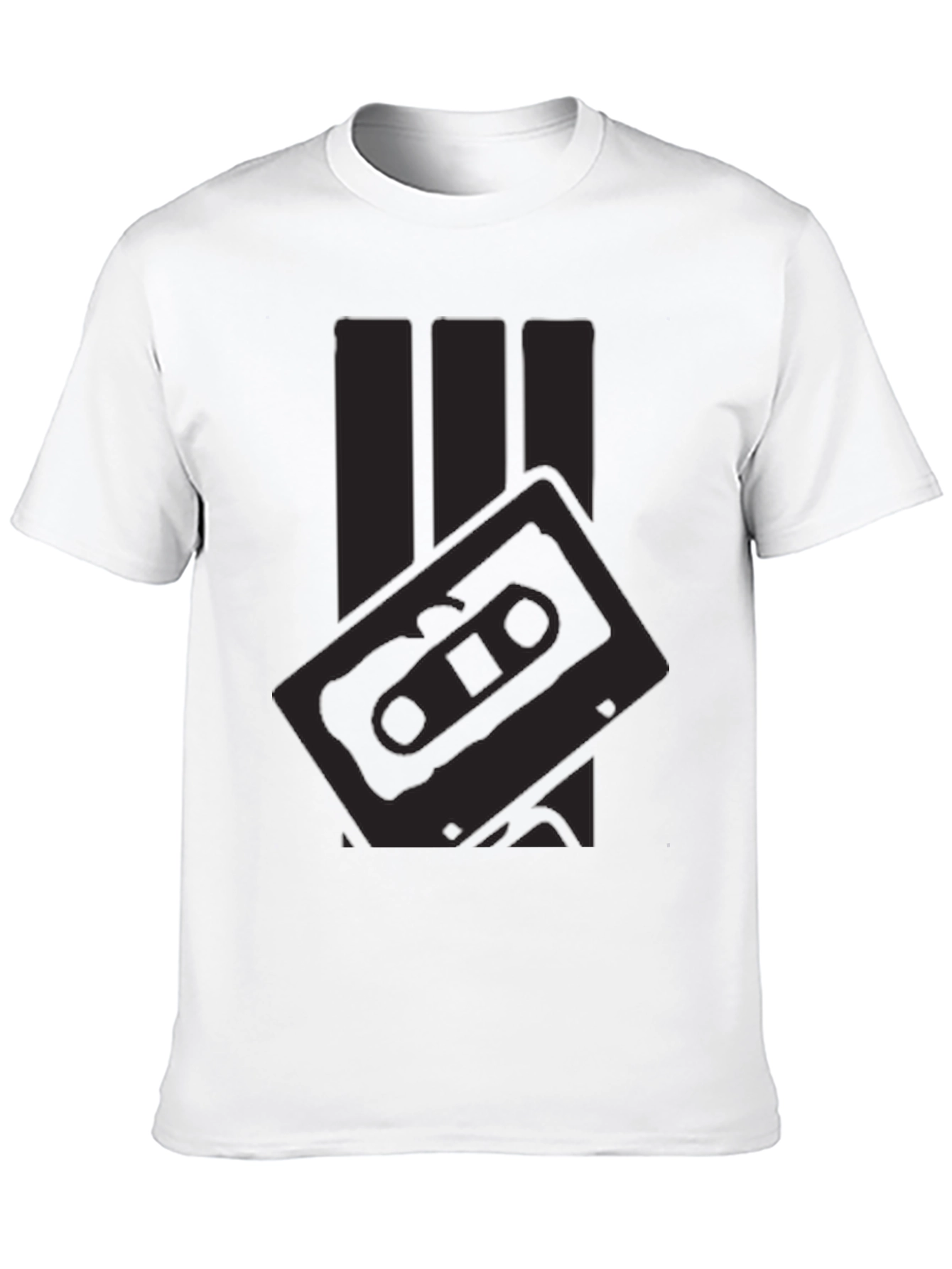 Black Retro Cassette Tape Graphic T-Shirt - Black view 10