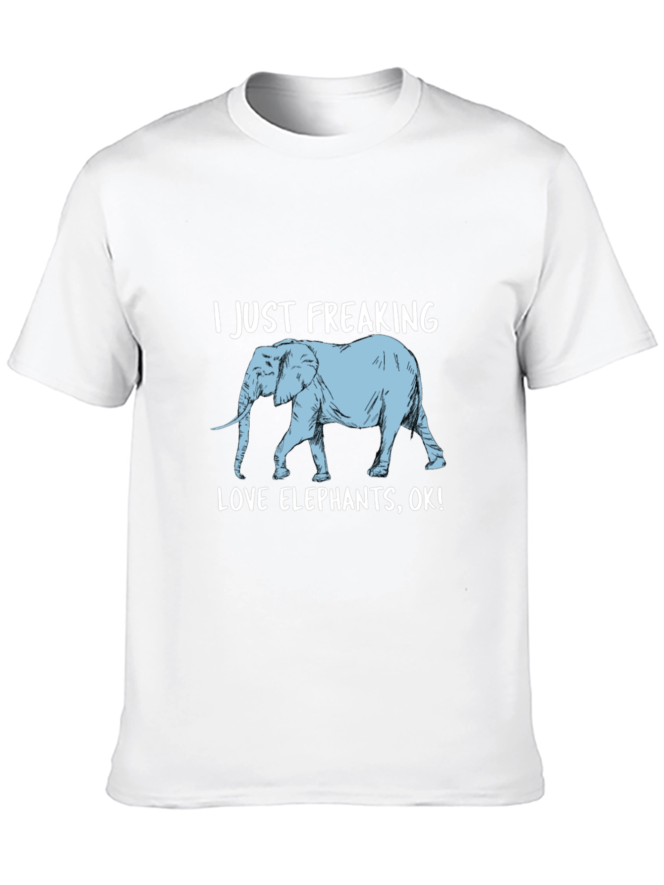 Black I Just Freaking Love Elephants Graphic Tee view 10
